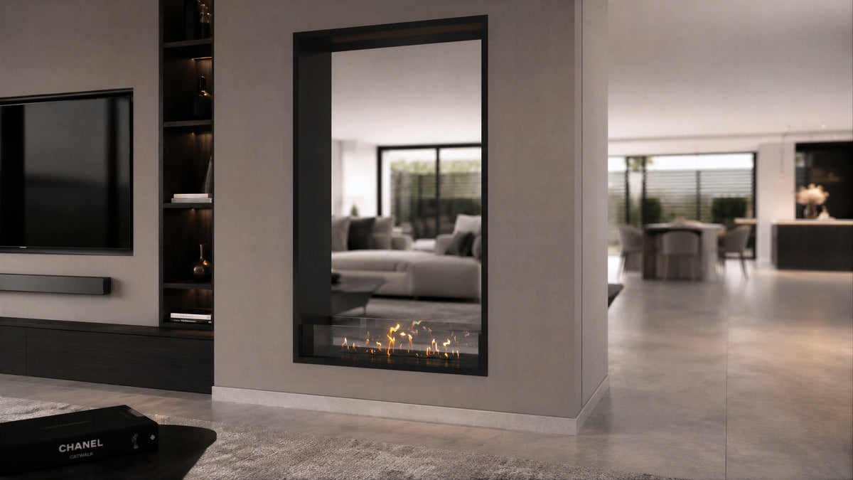 Fame Vertical See-Through Fireplace 100 x 100 cm
