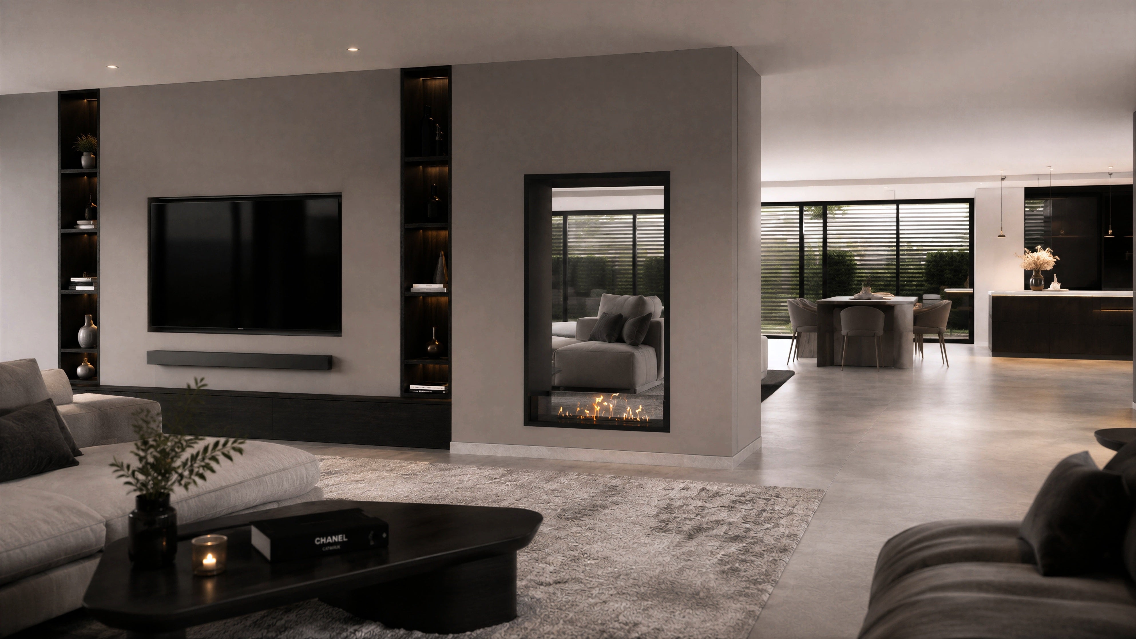 Image of Fame Vertical See-Through Fireplace 100 x 100 cm