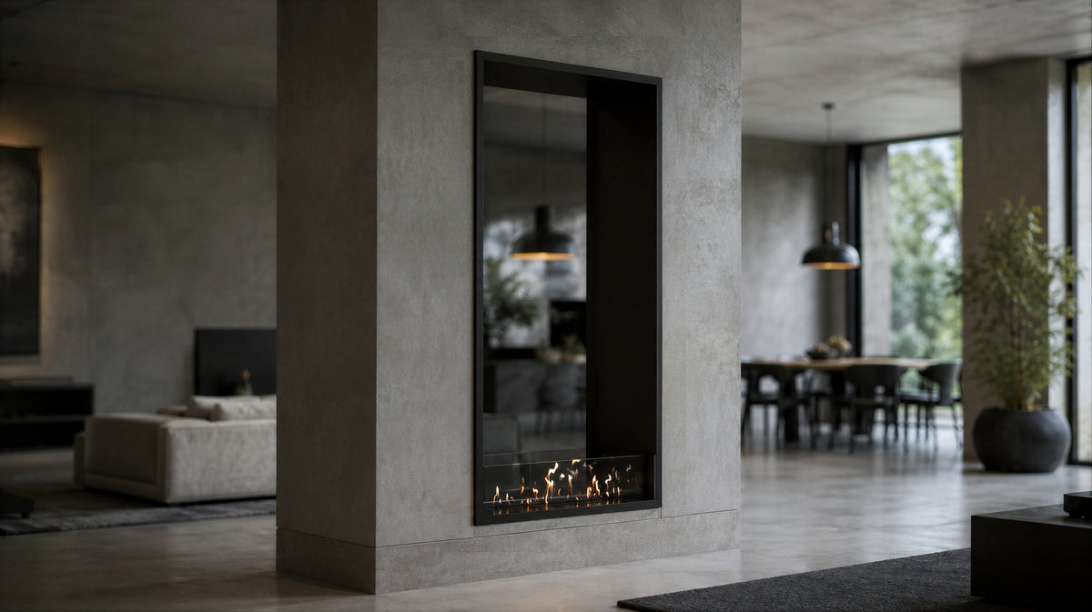Fame Vertical See-Through Fireplace 100 x 140 cm