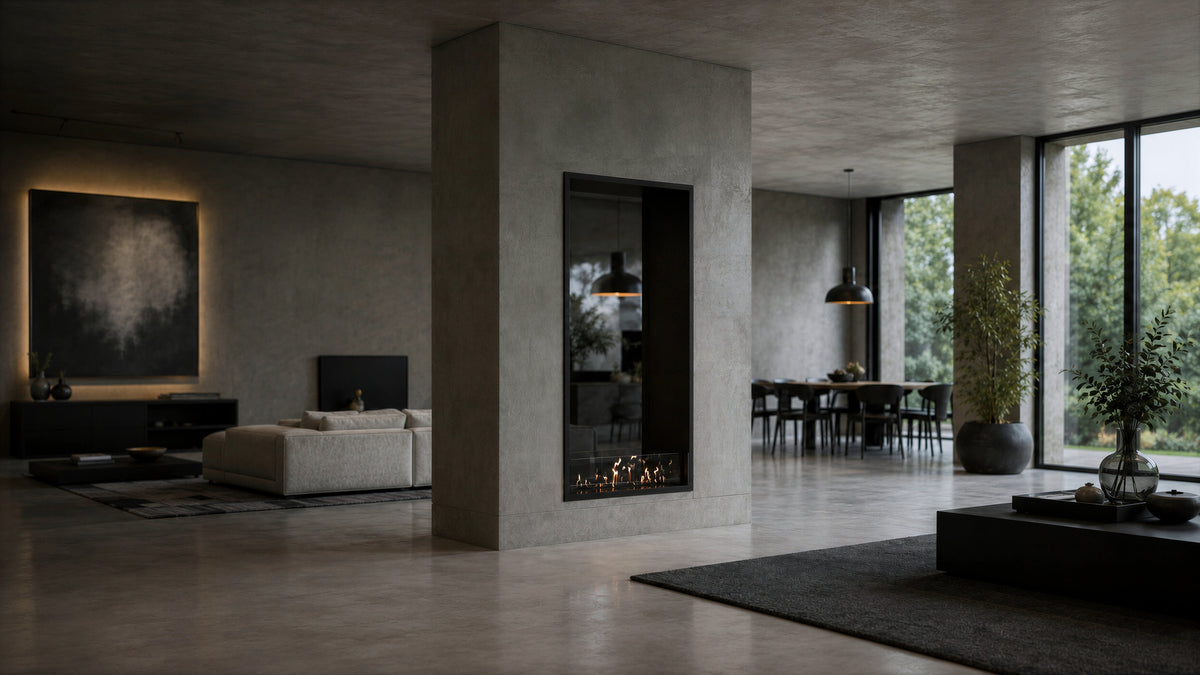 Fame Vertical See-Through Fireplace 100 x 140 cm
