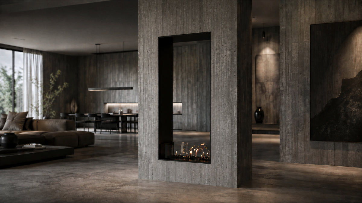 Fame Vertical See-Through Fireplace 100 x 160 cm