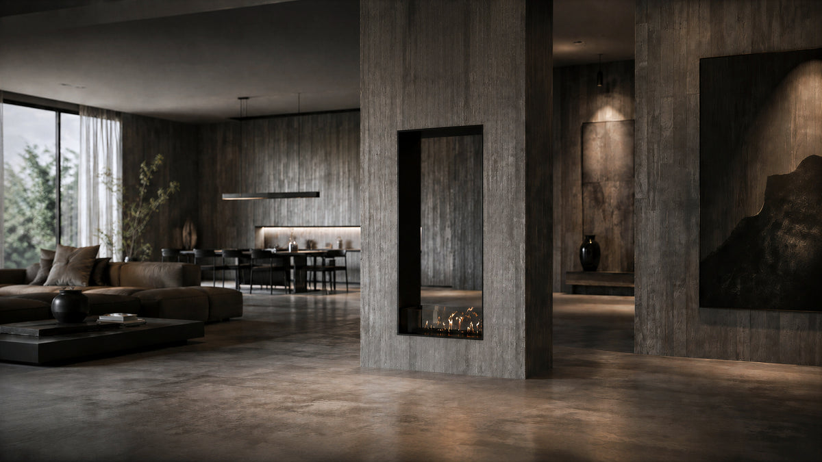 Fame Vertical See-Through Fireplace 100 x 160 cm