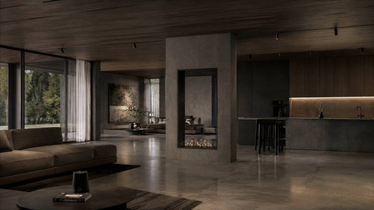 Fame Vertical See-Through Fireplace 100 x 180 cm