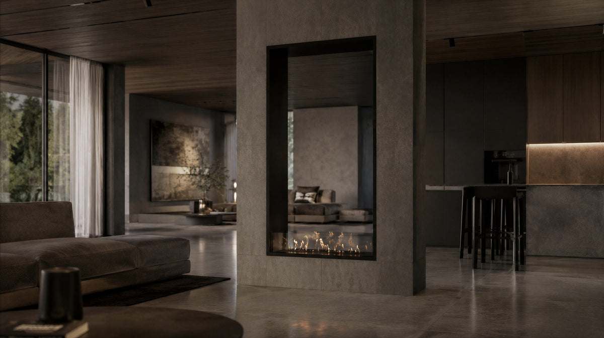 Fame Vertical See-Through Fireplace 100 x 180 cm