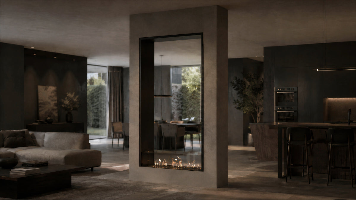 Fame Vertical See-Through Fireplace 100 x 200 cm