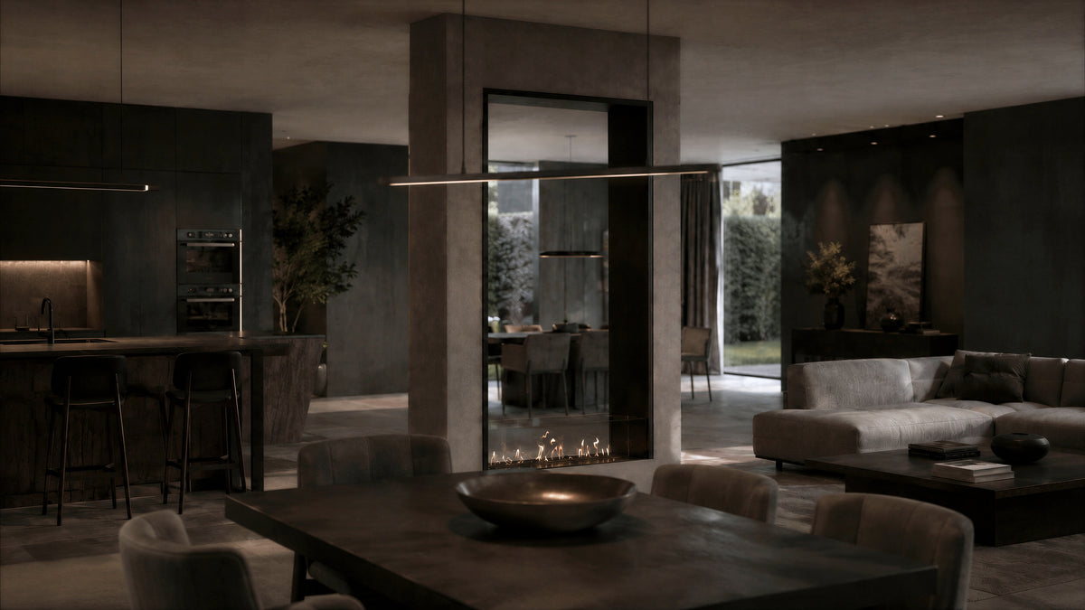 Fame Vertical See-Through Fireplace 100 x 200 cm