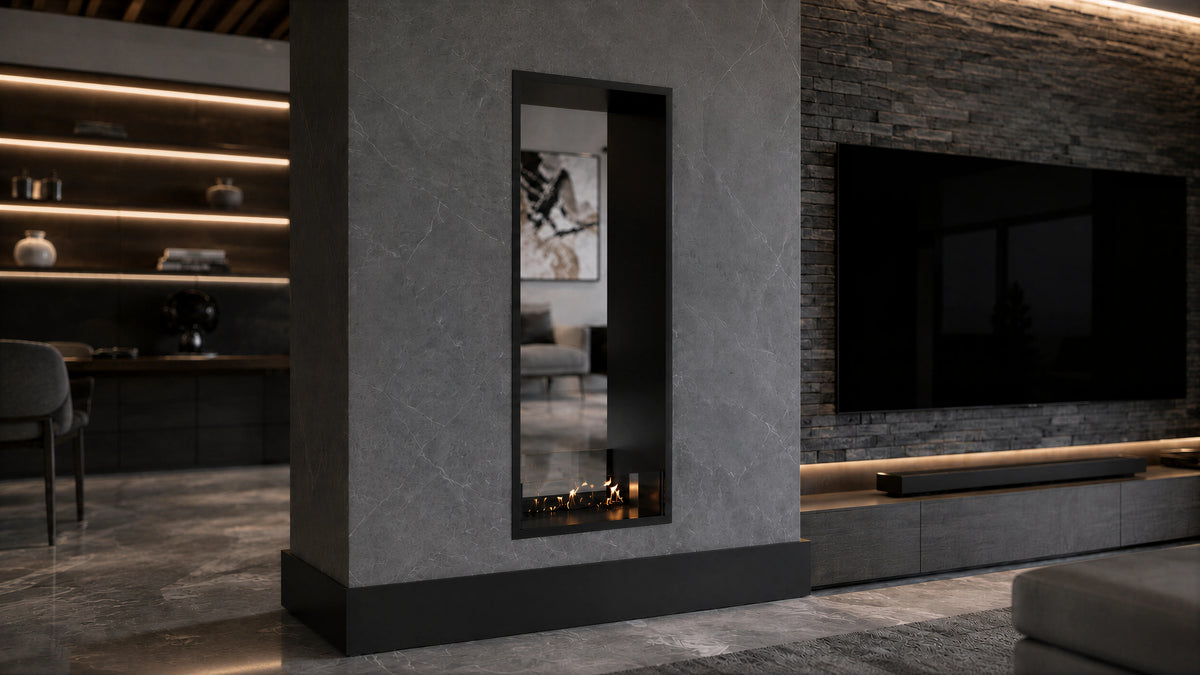 Fame Vertical See-Through Fireplace 60 x 100 cm
