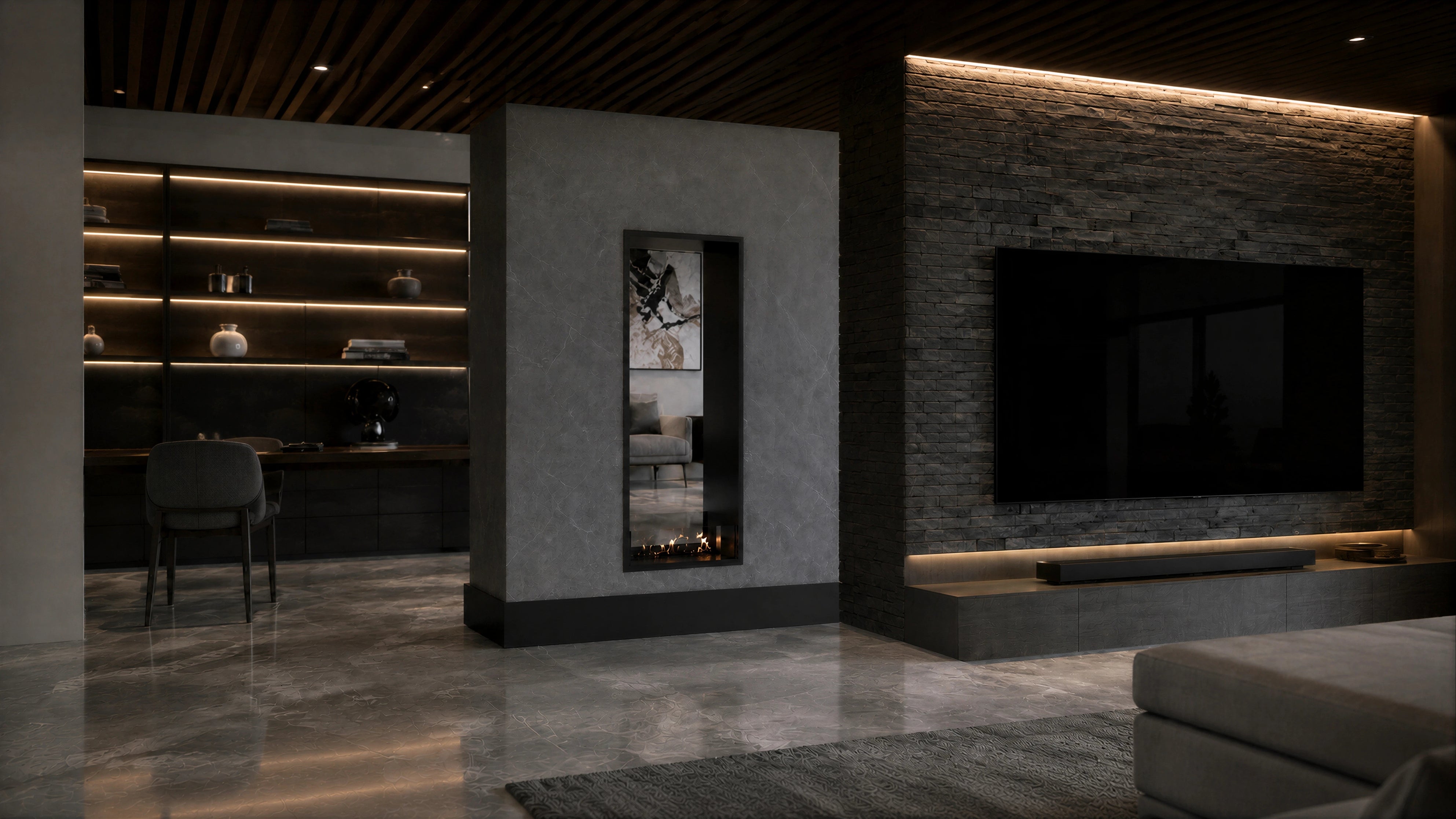 Image of Fame Vertical See-Through Fireplace 60 x 100 cm