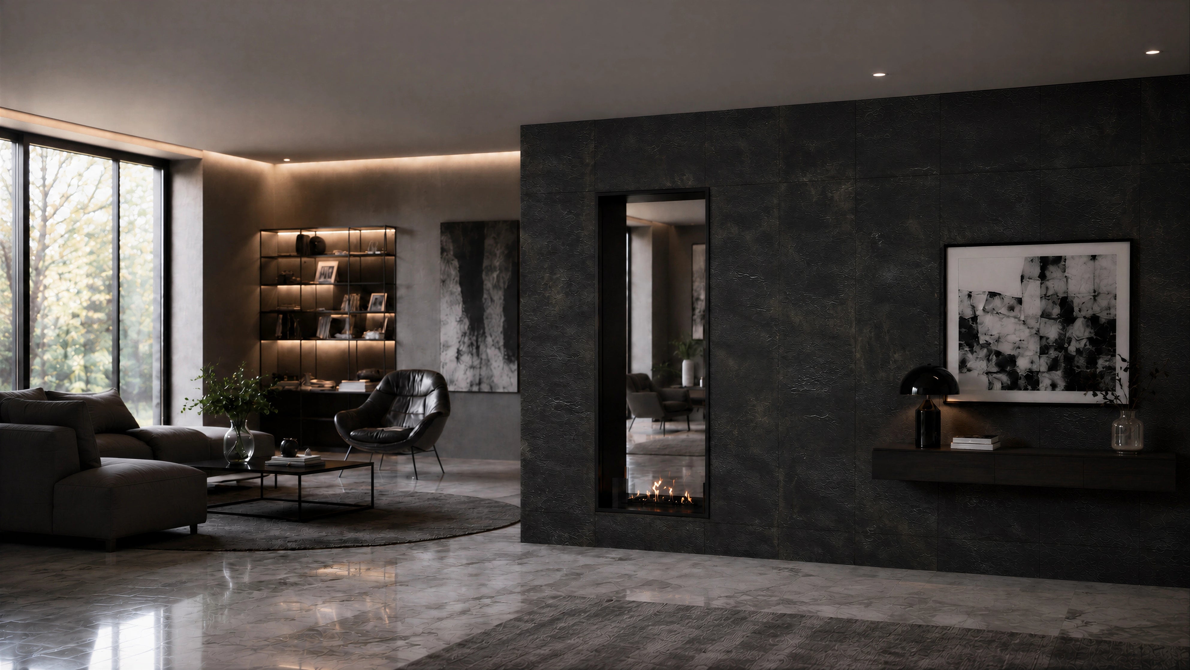 Image of Fame Vertical See-Through Fireplace 60 x 140 cm