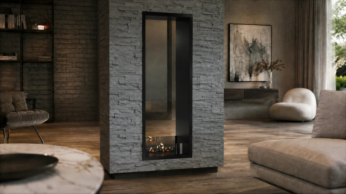 Fame Vertical See-Through Fireplace 60 x 160 cm