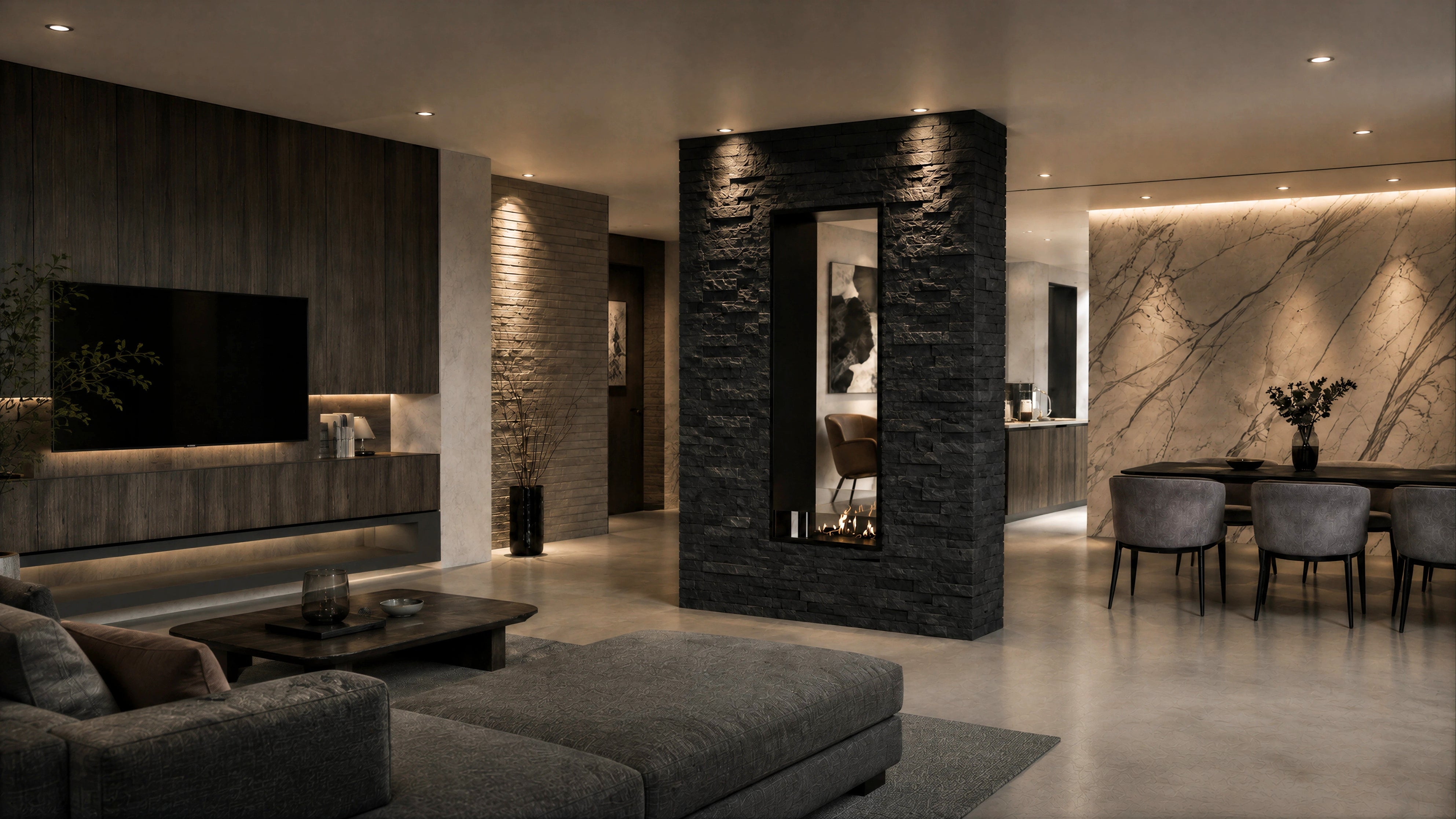 Image of Fame Vertical See-Through Fireplace 60 x 180 cm