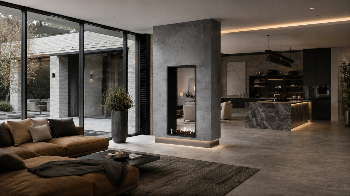 Fame Vertical See-Through Fireplace 70 x 160 cm