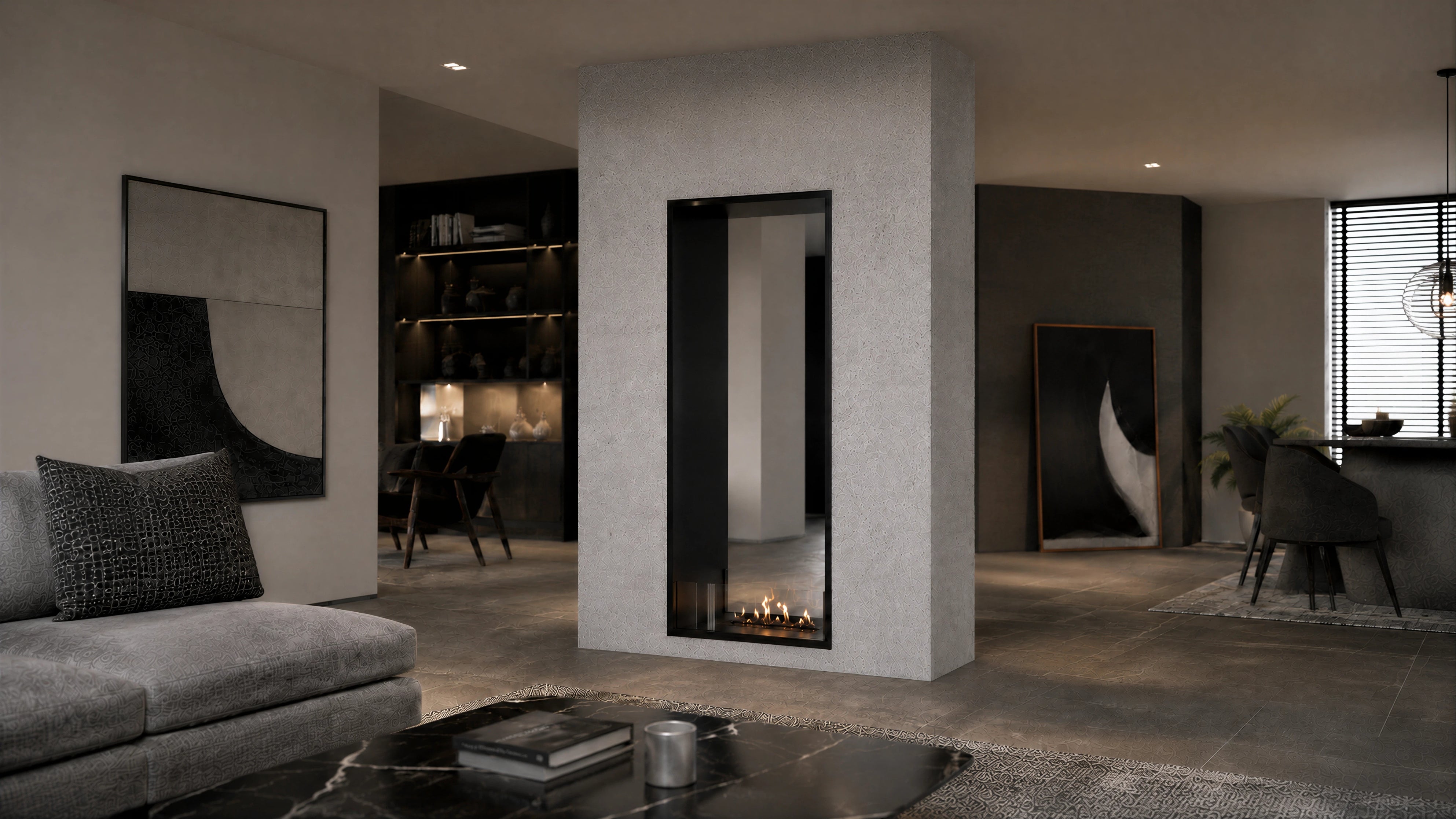 Image of Fame Vertical See-Through Fireplace 70 x 180 cm