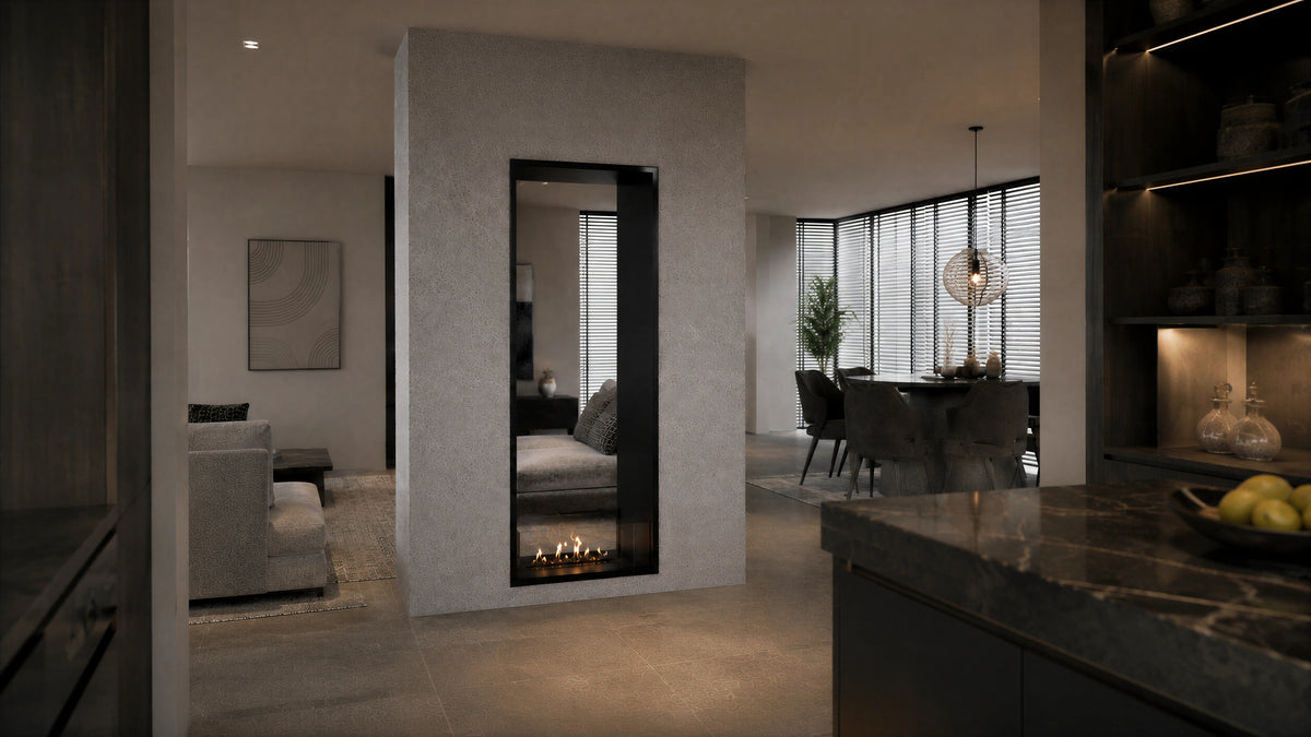 Fame Vertical See-Through Fireplace 70 x 180 cm