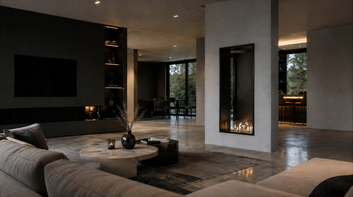 Fame Vertical See-Through Fireplace 80 x 100 cm