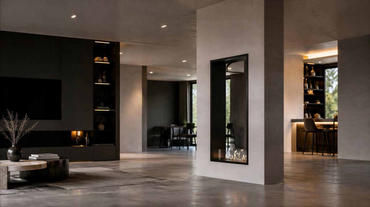 Fame Vertical See-Through Fireplace 80 x 100 cm