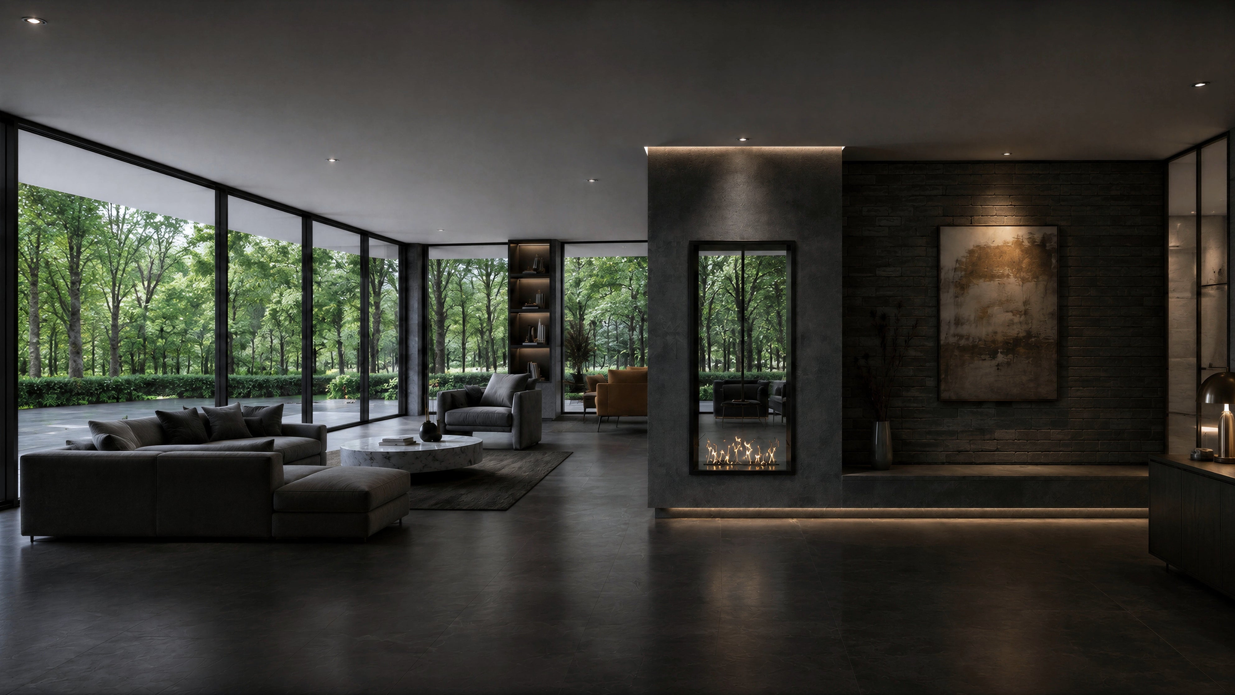Image of Fame Vertical See-Through Fireplace 80 x 120 cm