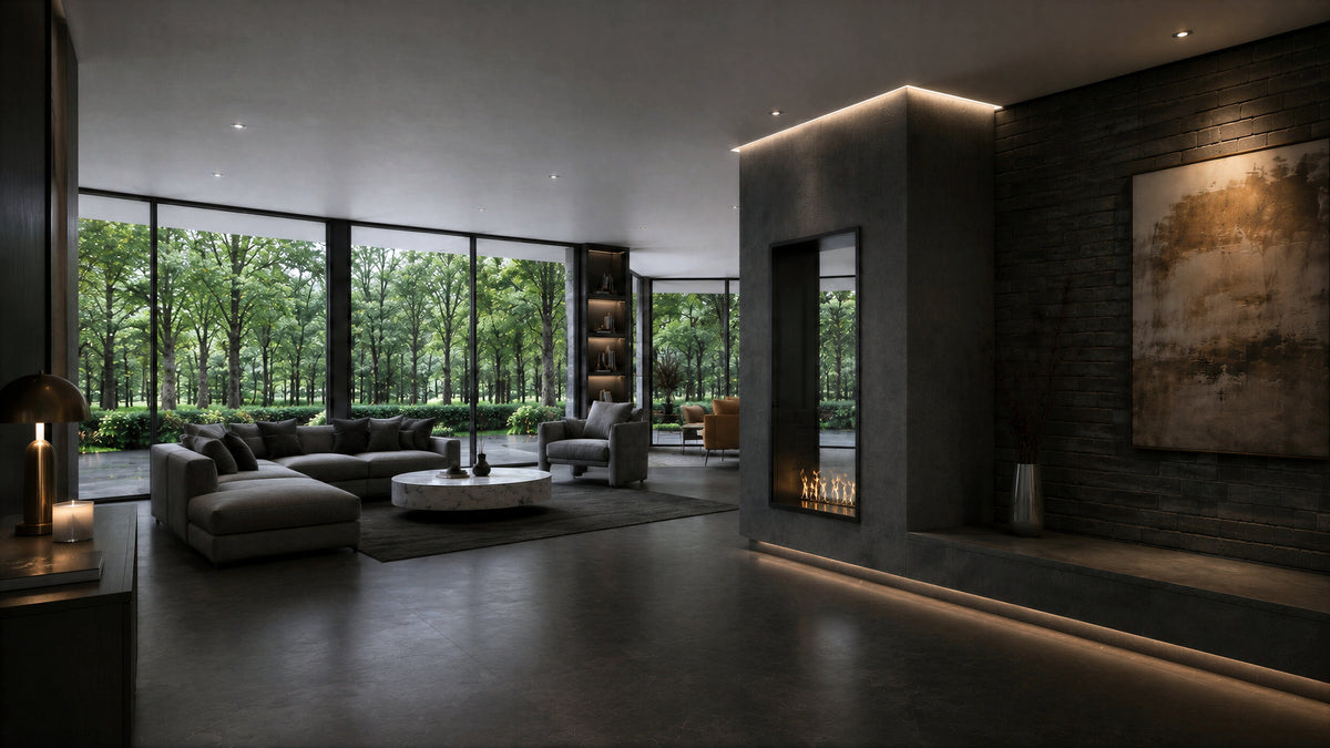 Fame Vertical See-Through Fireplace 80 x 120 cm
