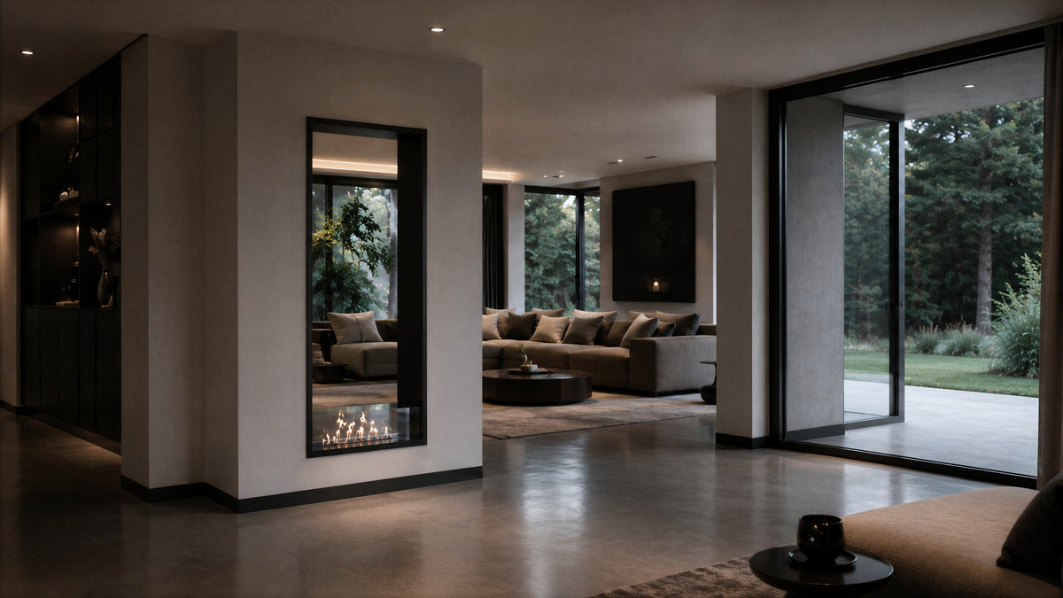 Fame Vertical See-Through Fireplace 80 x 140 cm