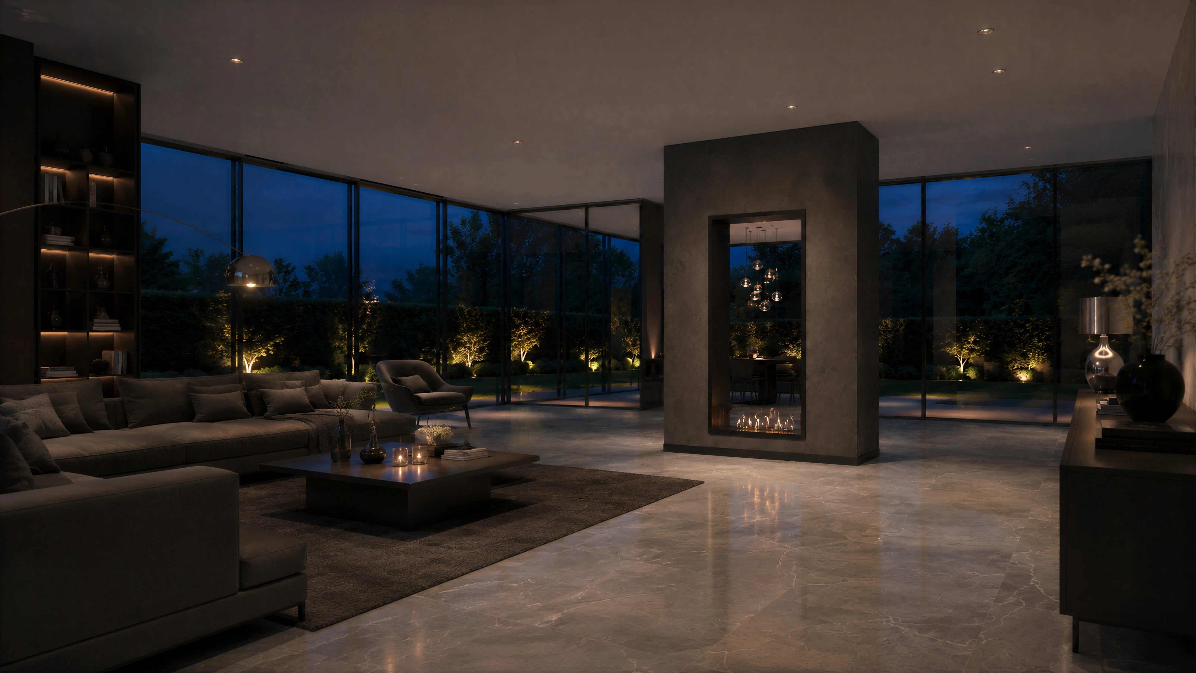 Image of Fame Vertical See-Through Fireplace 80 x 200 cm