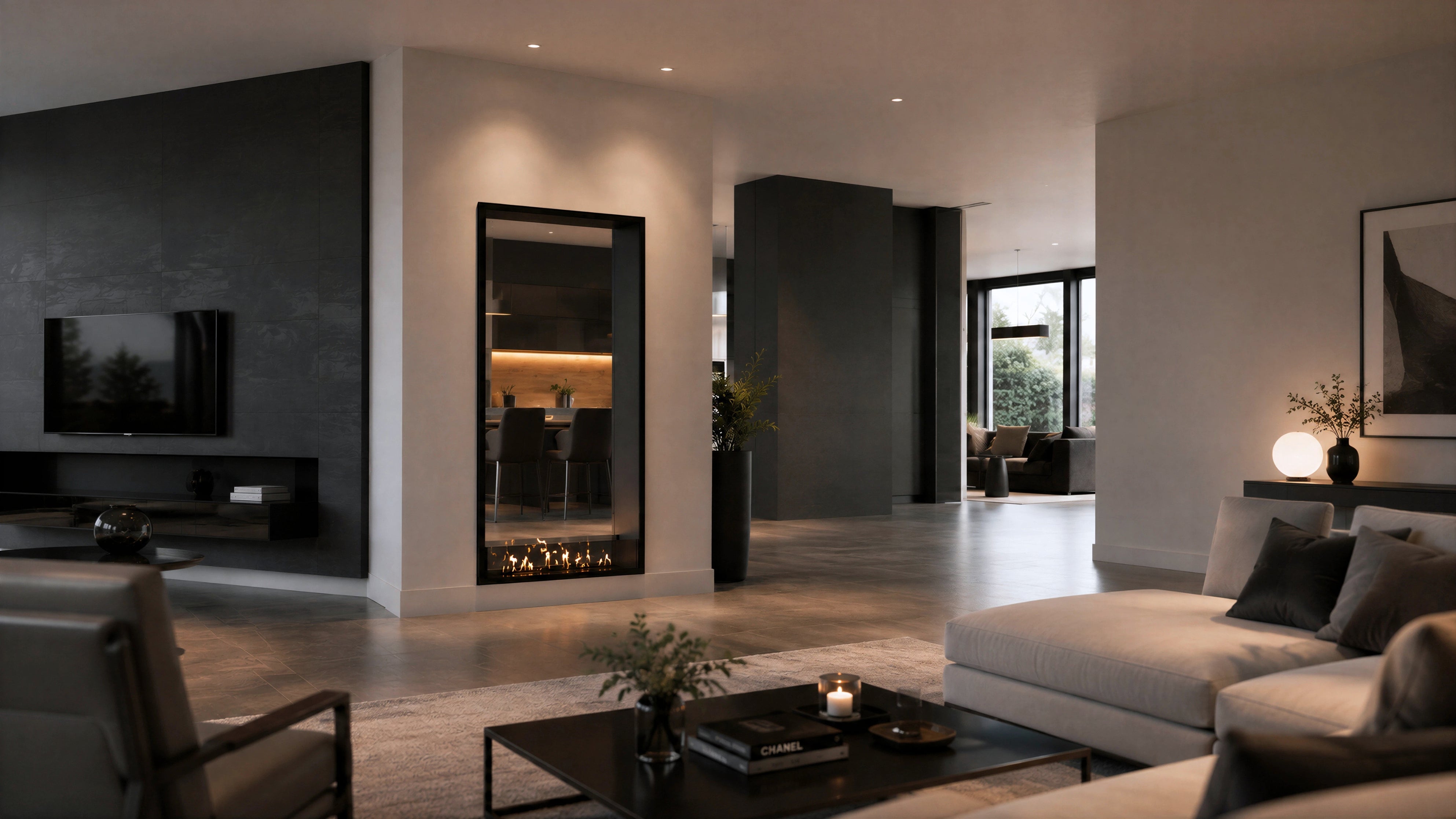Image of Fame Vertical See-Through Fireplace 90 x 160 cm