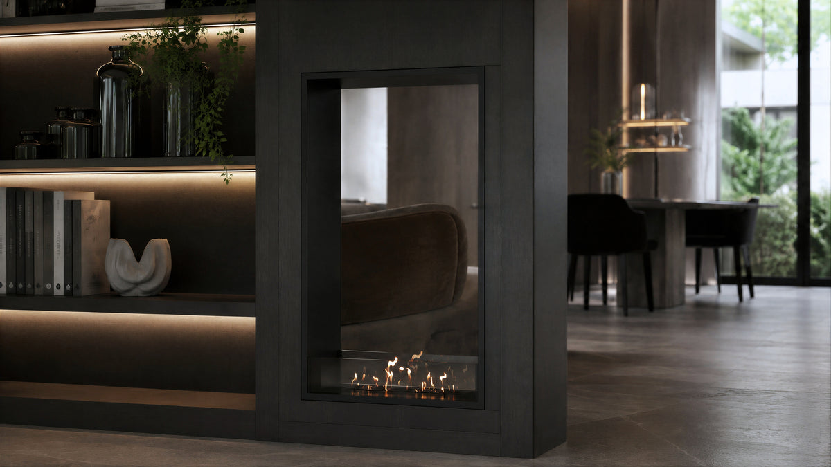 Fame Vertical See-Through Fireplace 90 x 200 cm