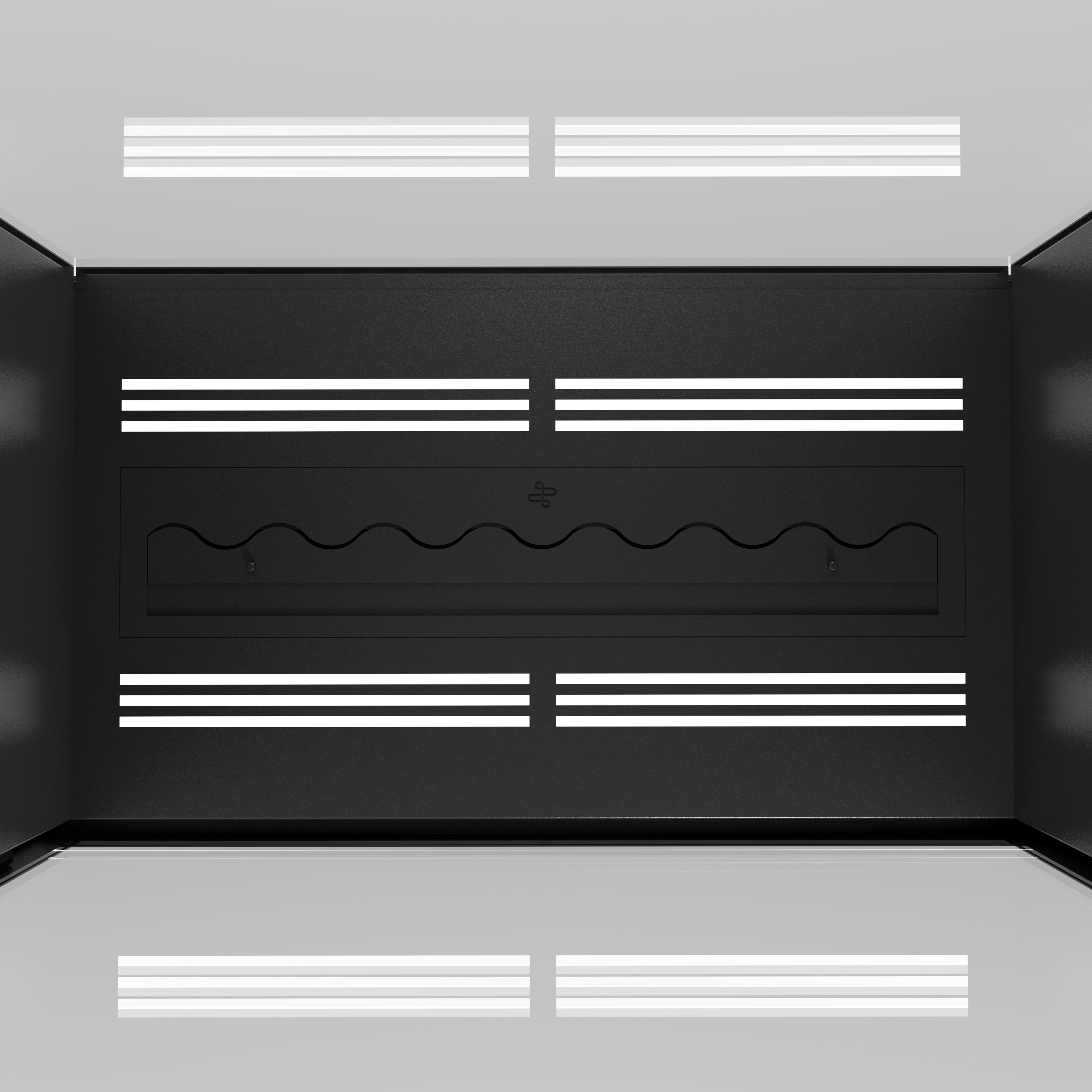 Image of Fame Vertical See-Through Fireplace Full Glass 100 x 140 cm