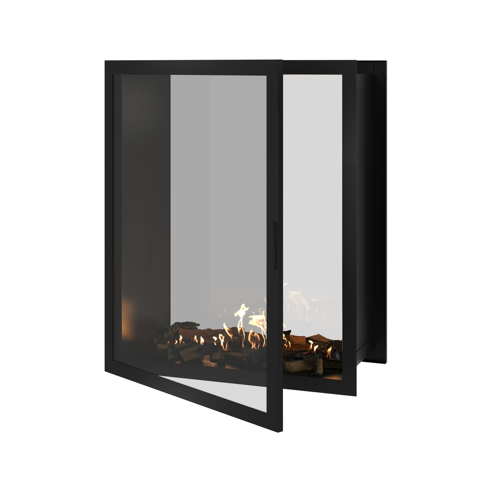 Fame Vertical See-Through Fireplace Full Glass 100 x 100 cm