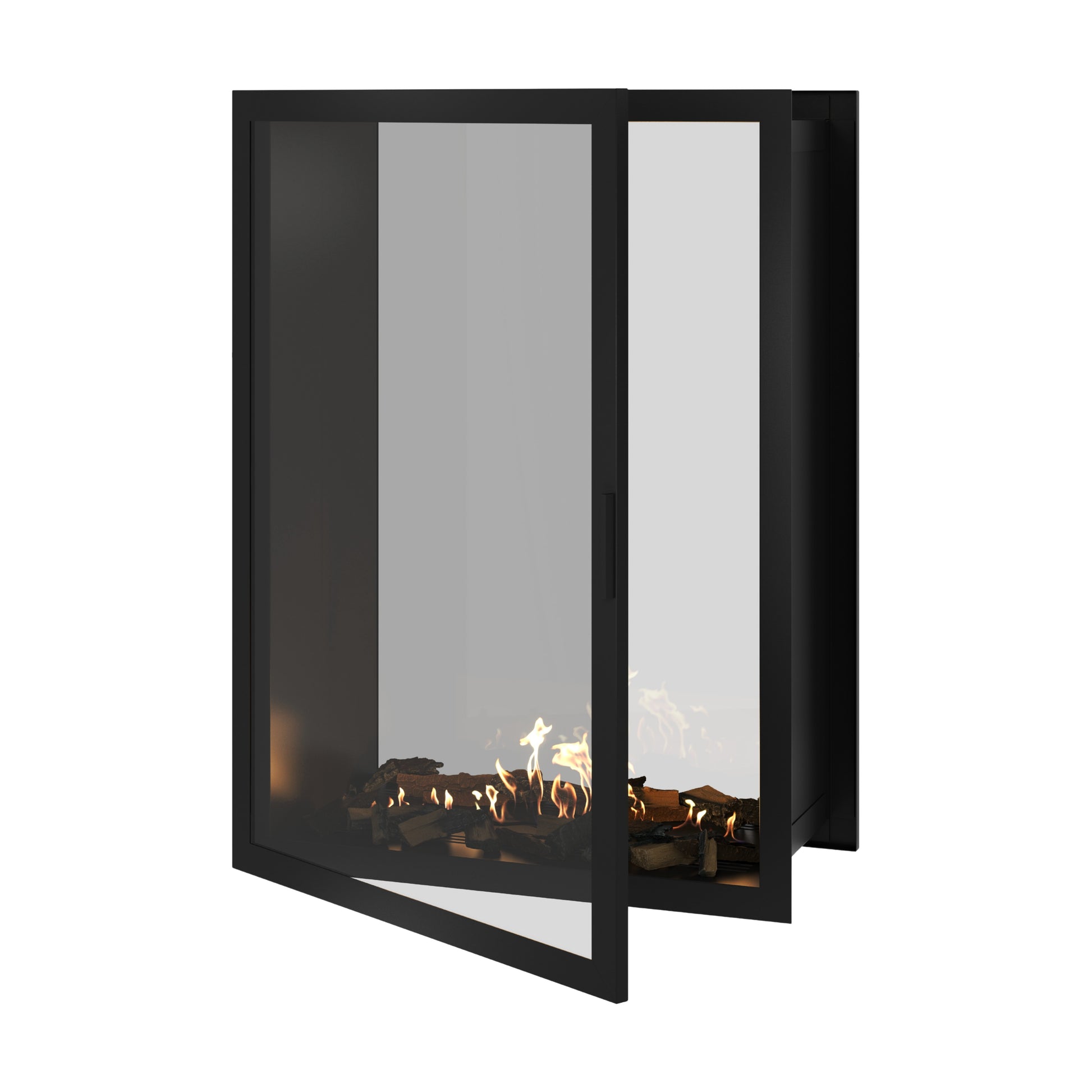 Fame Vertical See-Through Fireplace Full Glass 100 x 120 cm