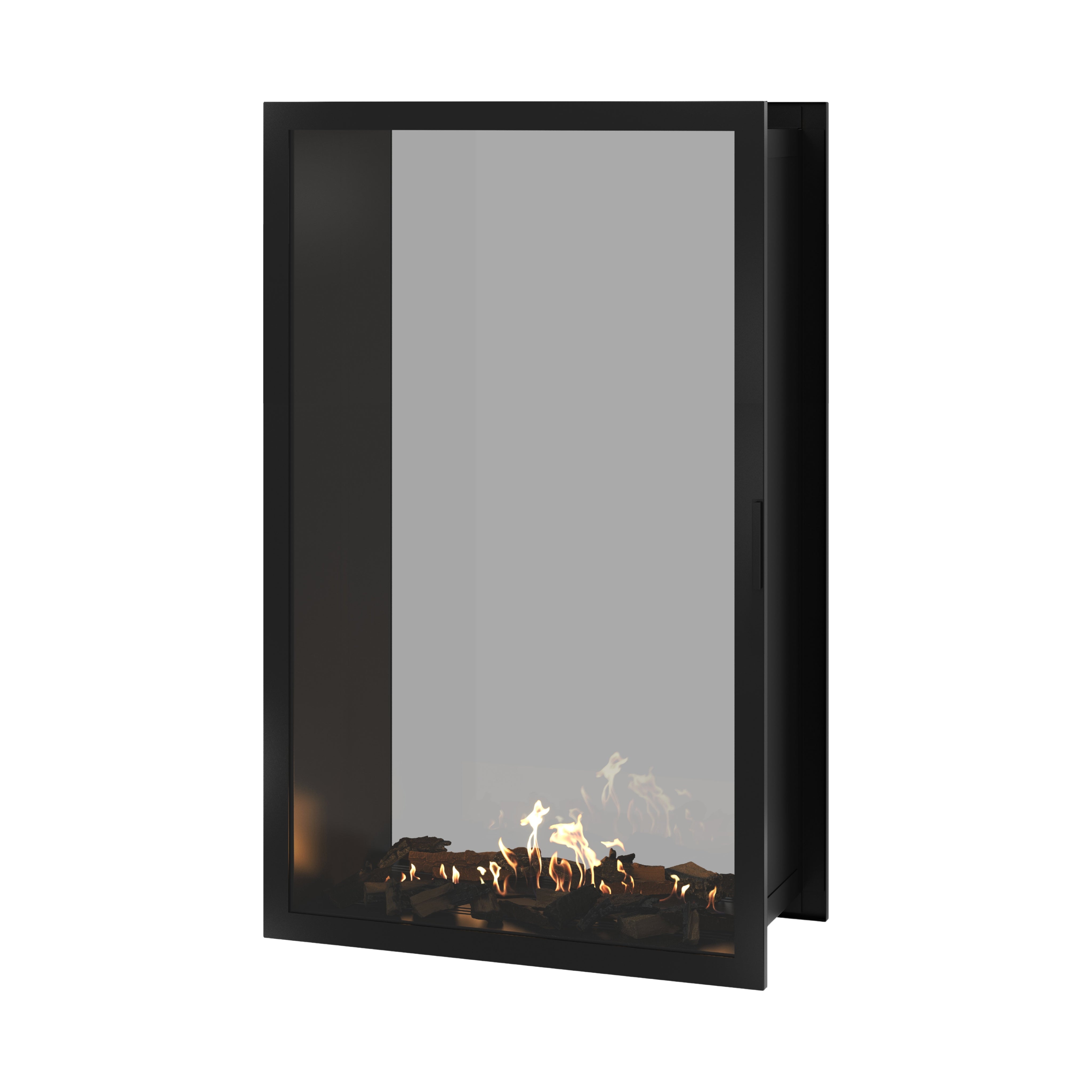 Image of Fame Vertical See-Through Fireplace Full Glass 100 x 140 cm