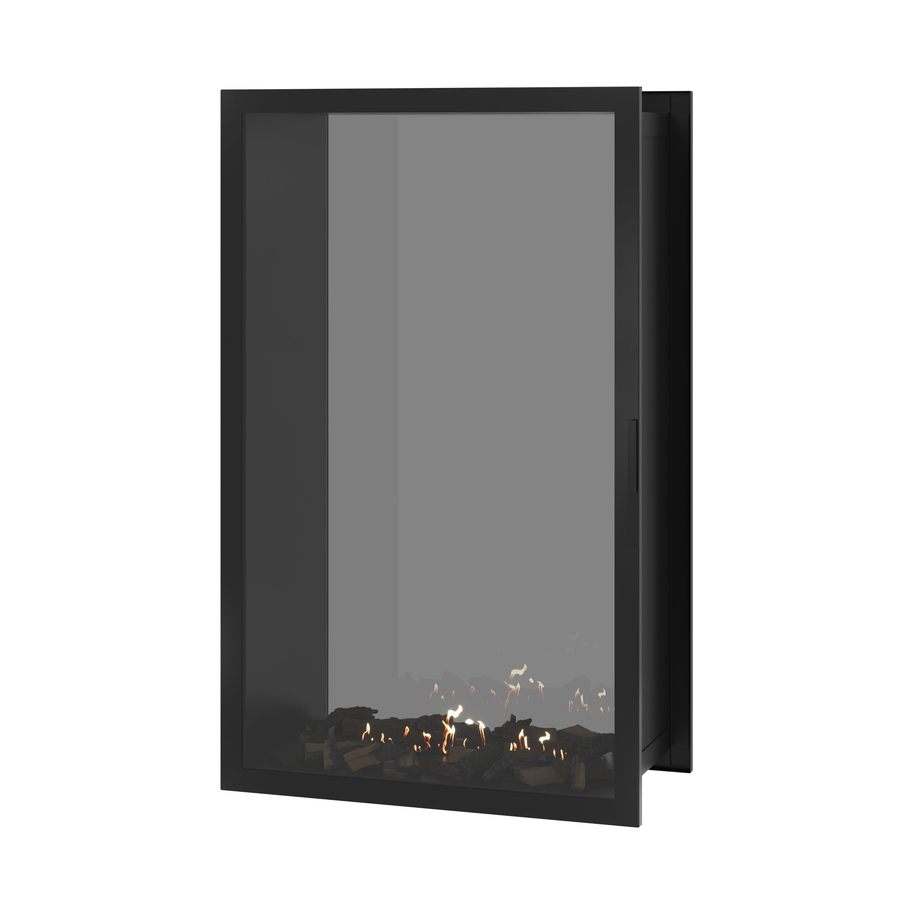 Image of Fame Vertical See-Through Fireplace Full Glass 100 x 140 cm