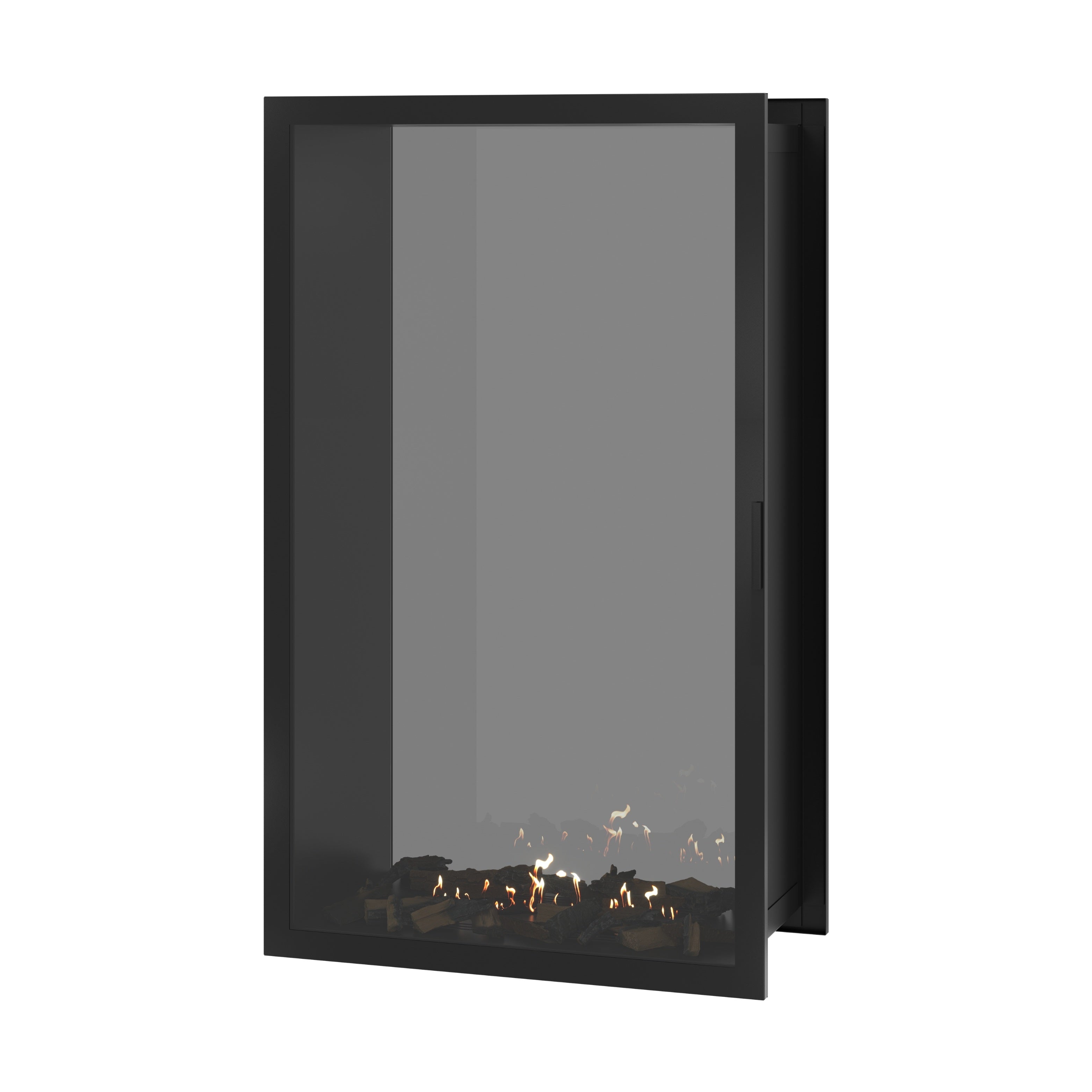 Image of Fame Vertical See-Through Fireplace Full Glass 100 x 160 cm
