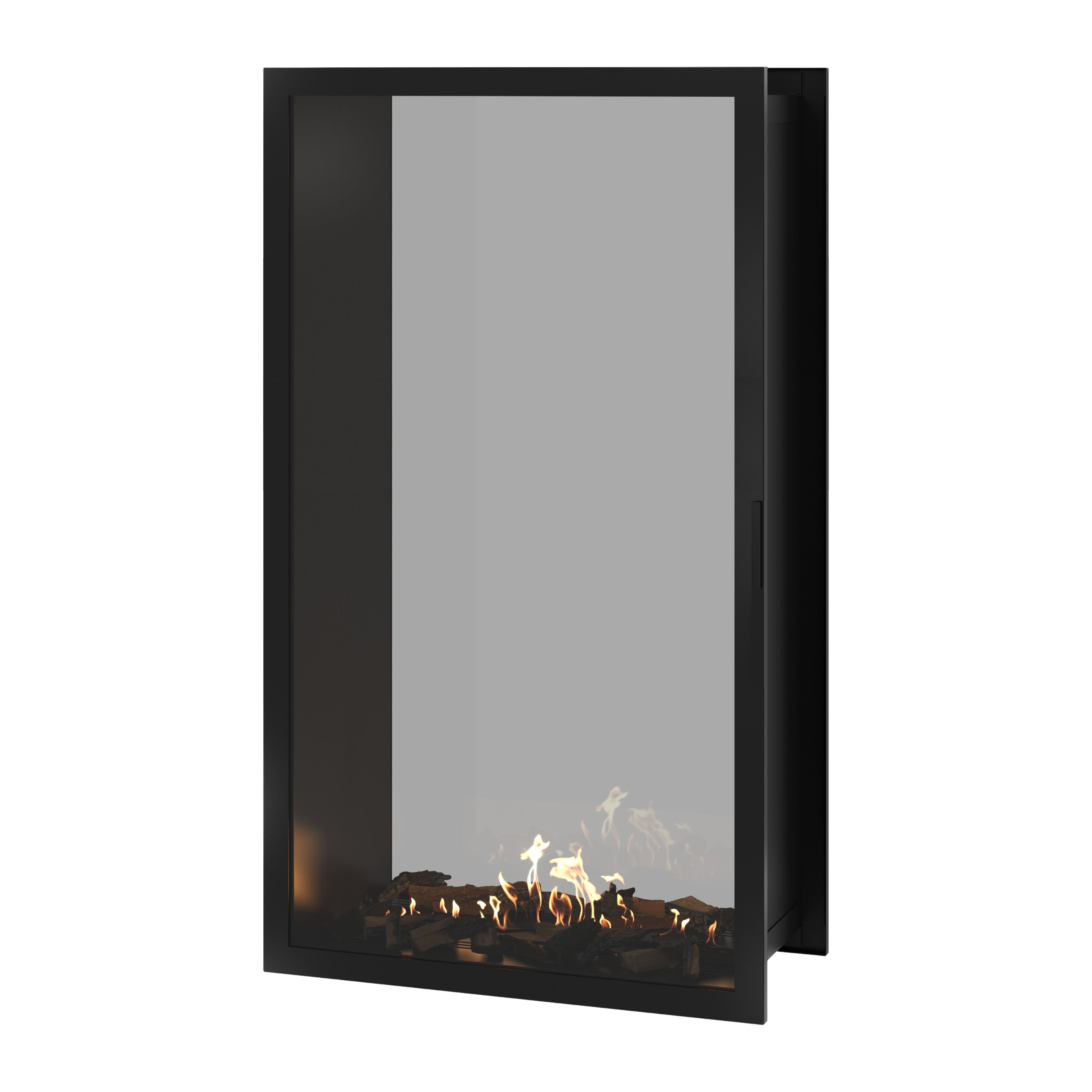 Image of Fame Vertical See-Through Fireplace Full Glass 100 x 180 cm