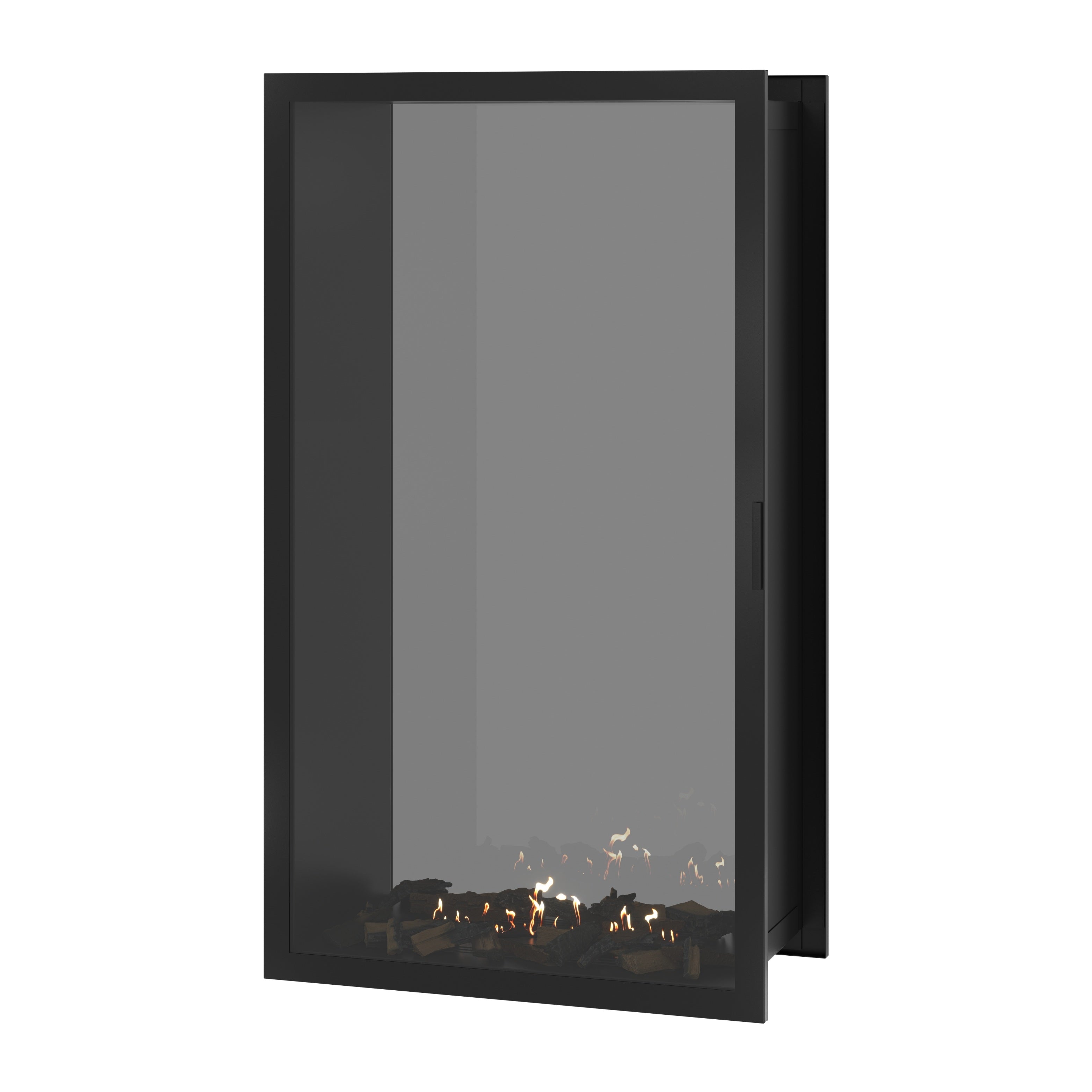 Image of Fame Vertical See-Through Fireplace Full Glass 100 x 180 cm