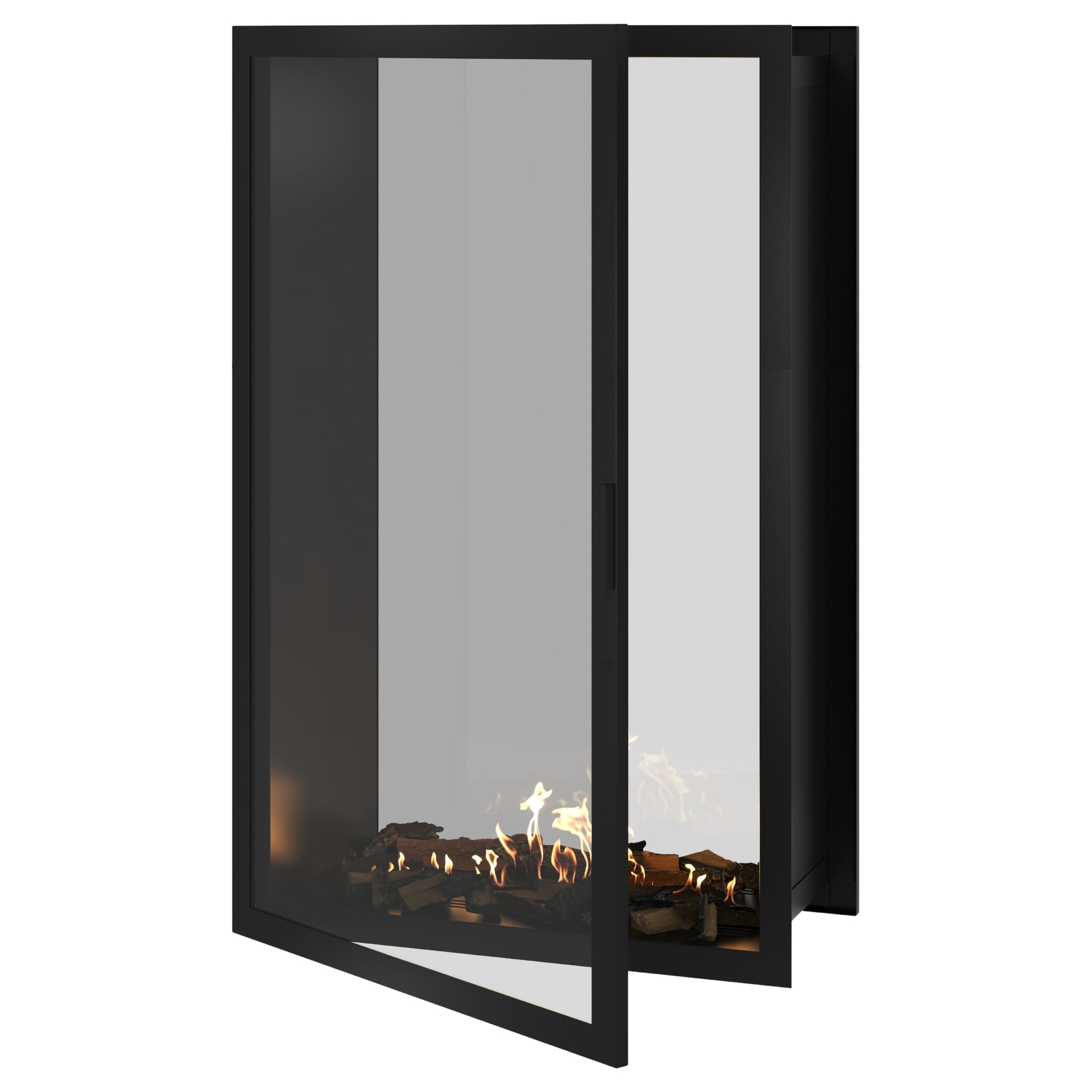 Fame Vertical See-Through Fireplace Full Glass 100 x 180 cm