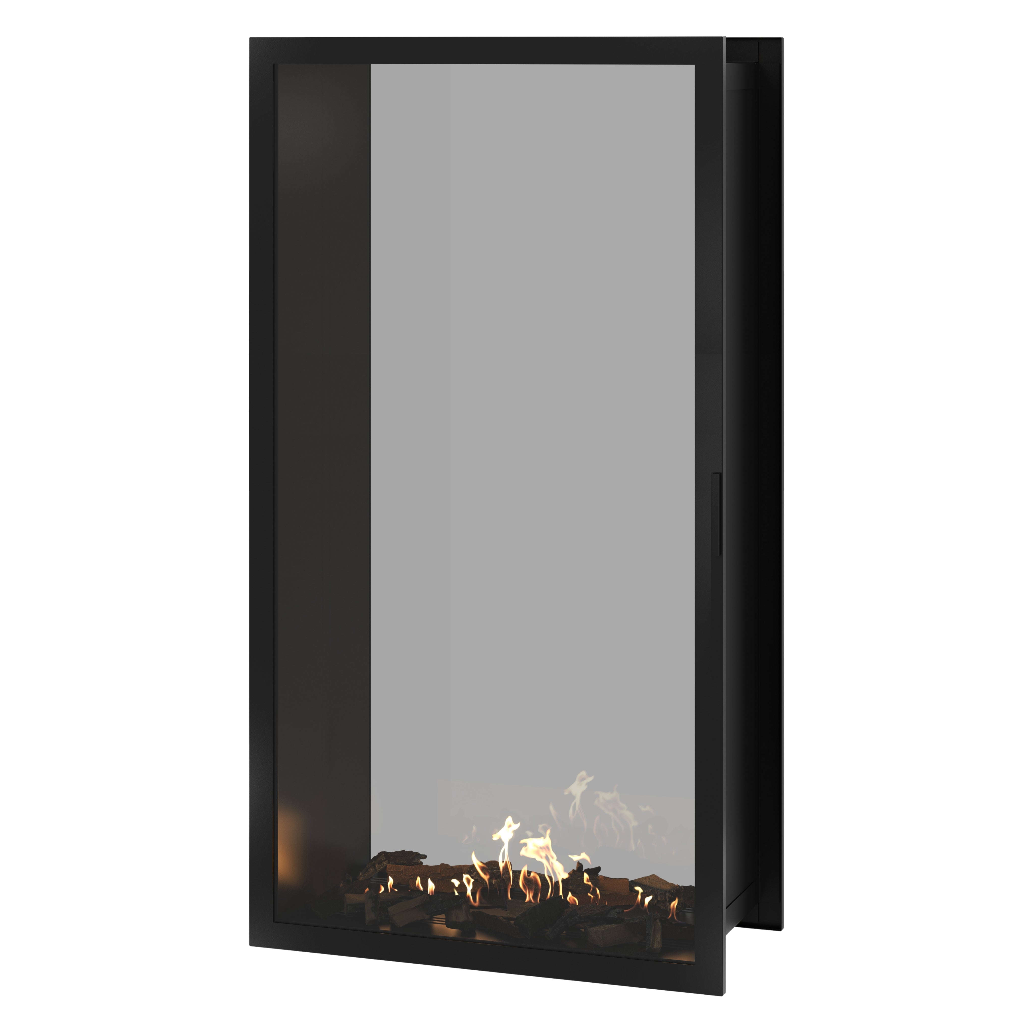 Image of Fame Vertical See-Through Fireplace Full Glass 100 x 200 cm