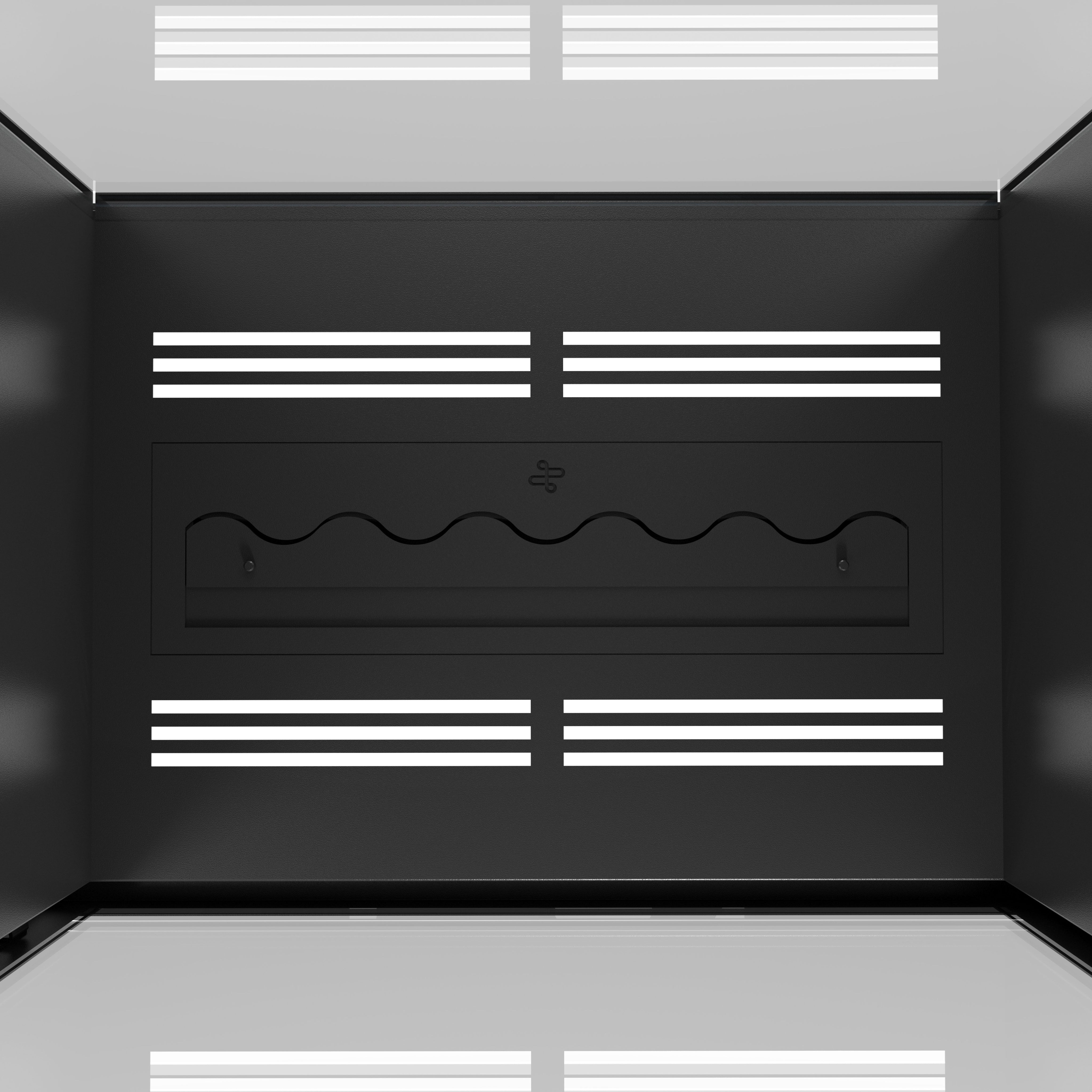 Image of Fame Vertical See-Through Fireplace Full Glass 80 x 120 cm