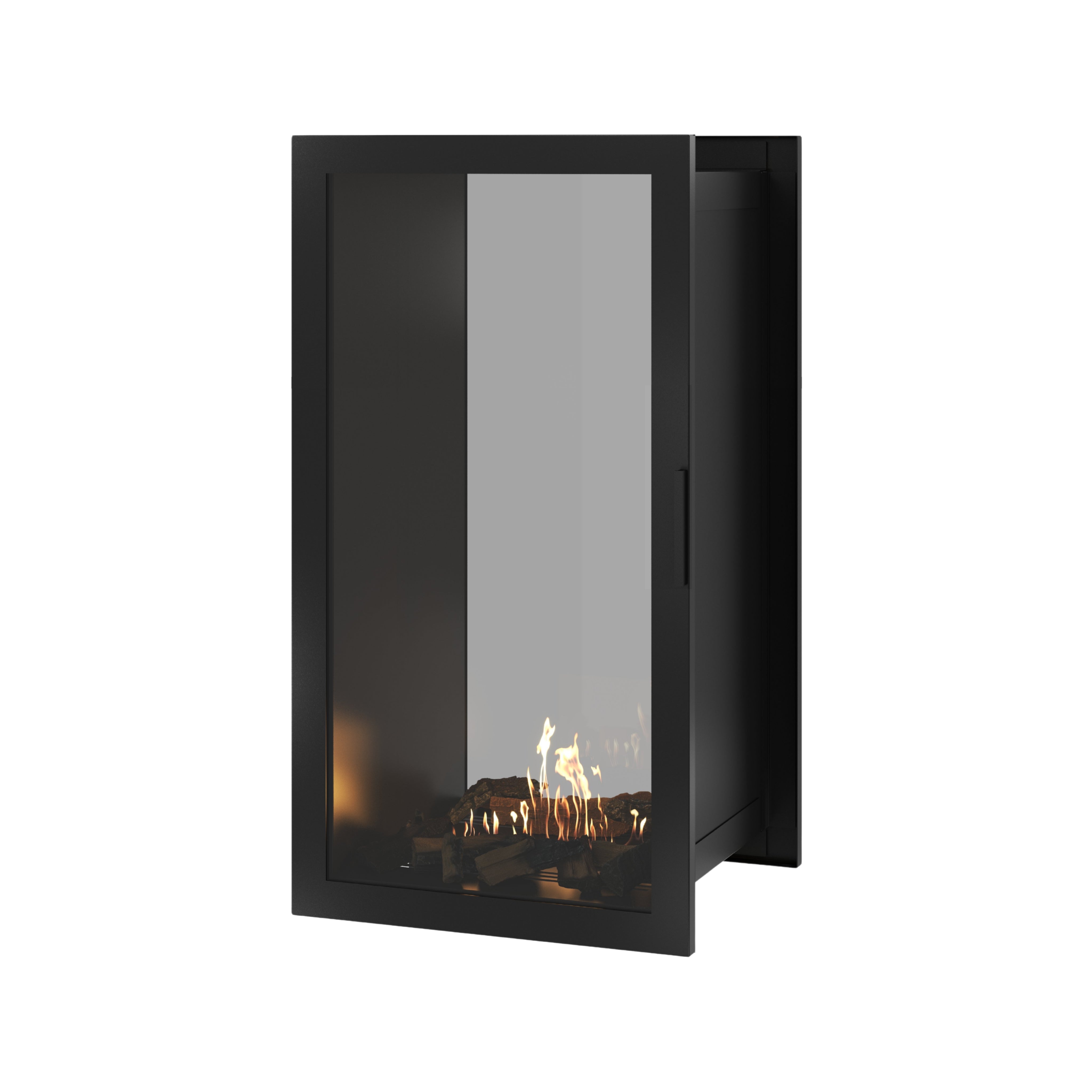 Image of Fame Vertical See-Through Fireplace Full Glass 60 x 120 cm