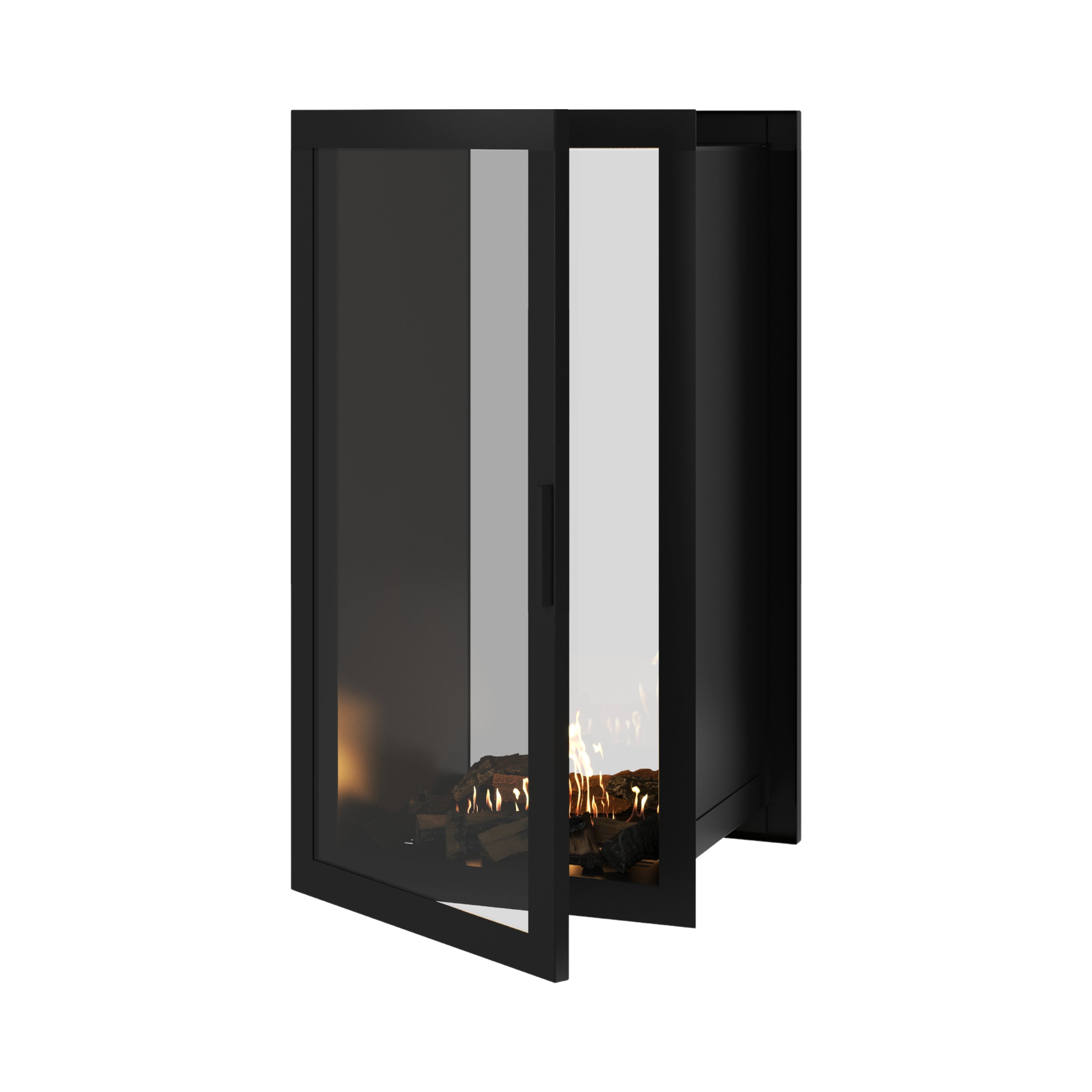 Image of Fame Vertical See-Through Fireplace Full Glass 60 x 120 cm