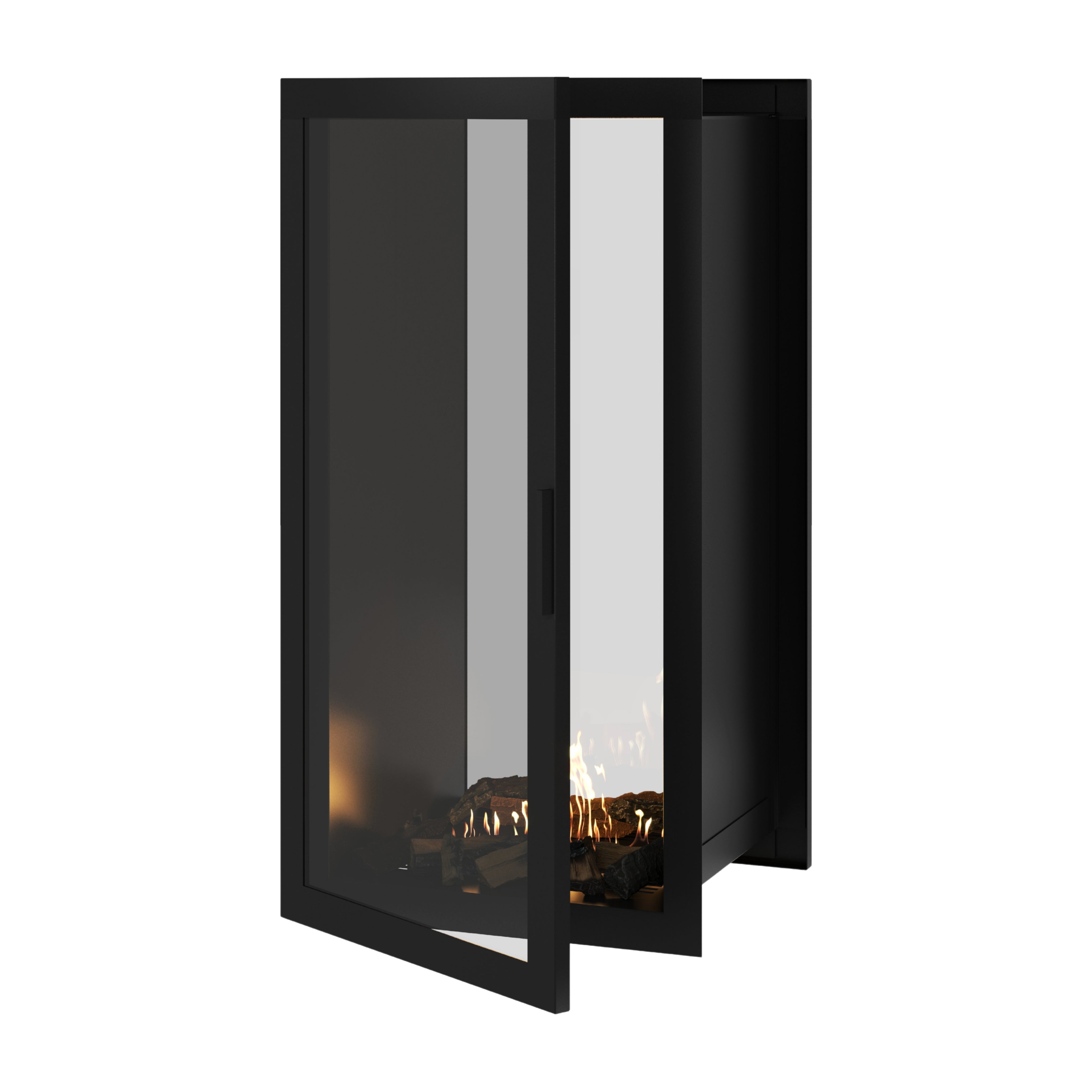 Image of Fame Vertical See-Through Fireplace Full Glass 60 x 140 cm
