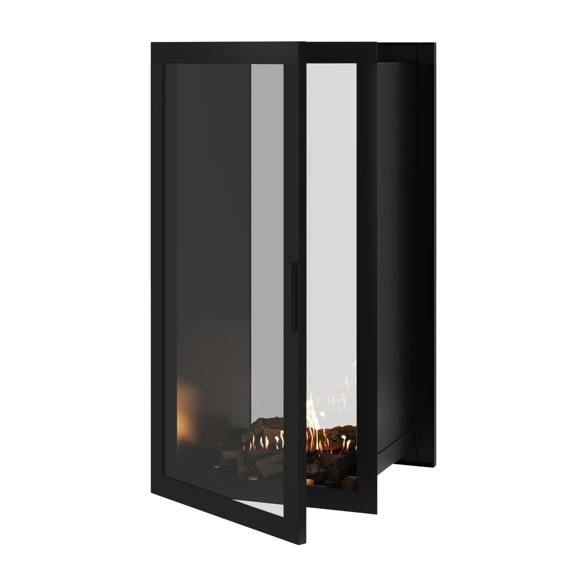 Fame Vertical See-Through Fireplace Full Glass 60 x 140 cm