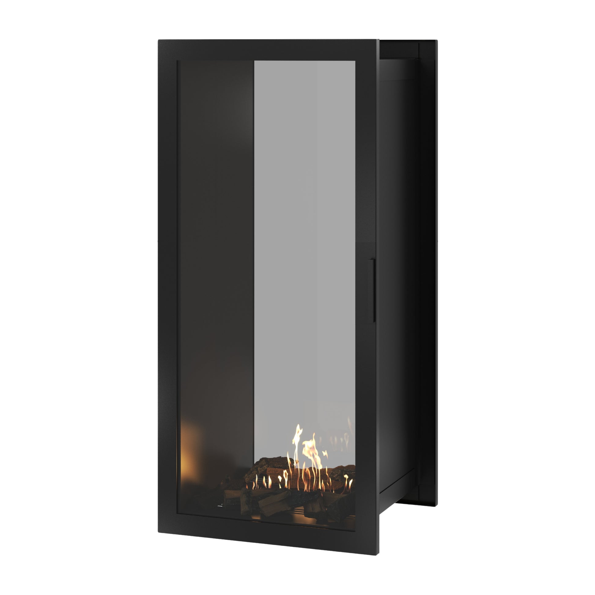 Fame Vertical See-Through Fireplace Full Glass 60 x 180 cm