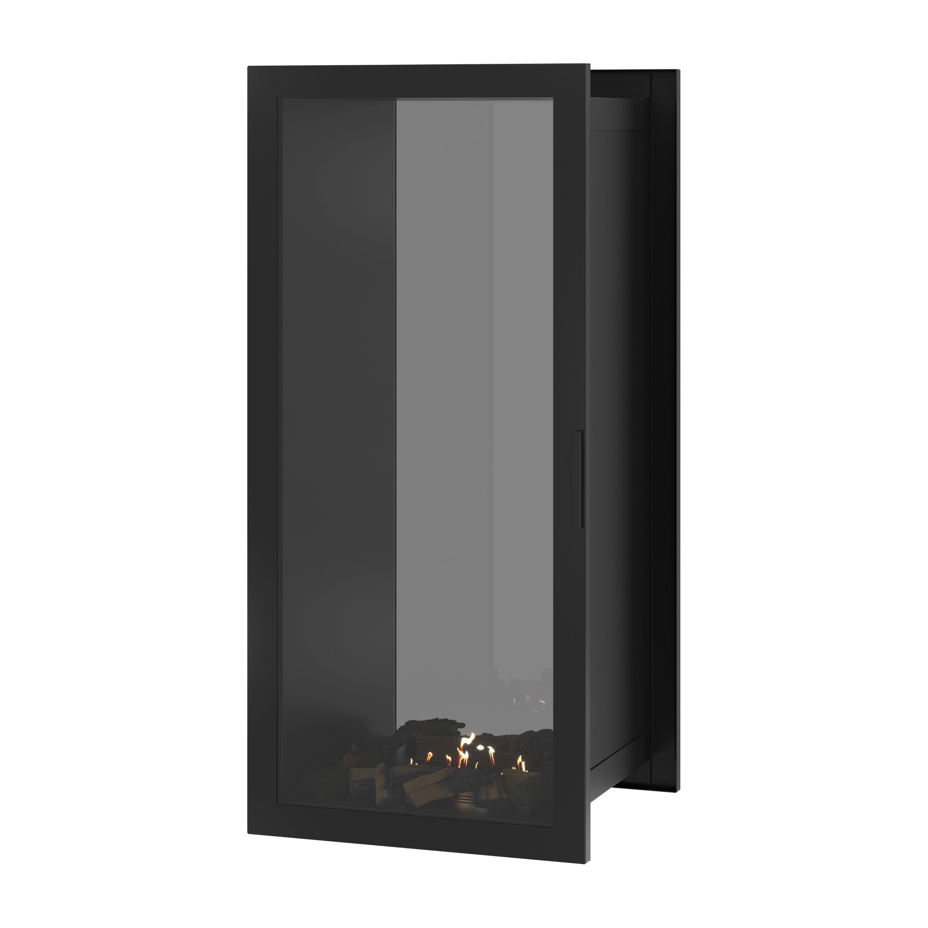Image of Fame Vertical See-Through Fireplace Full Glass 60 x 180 cm
