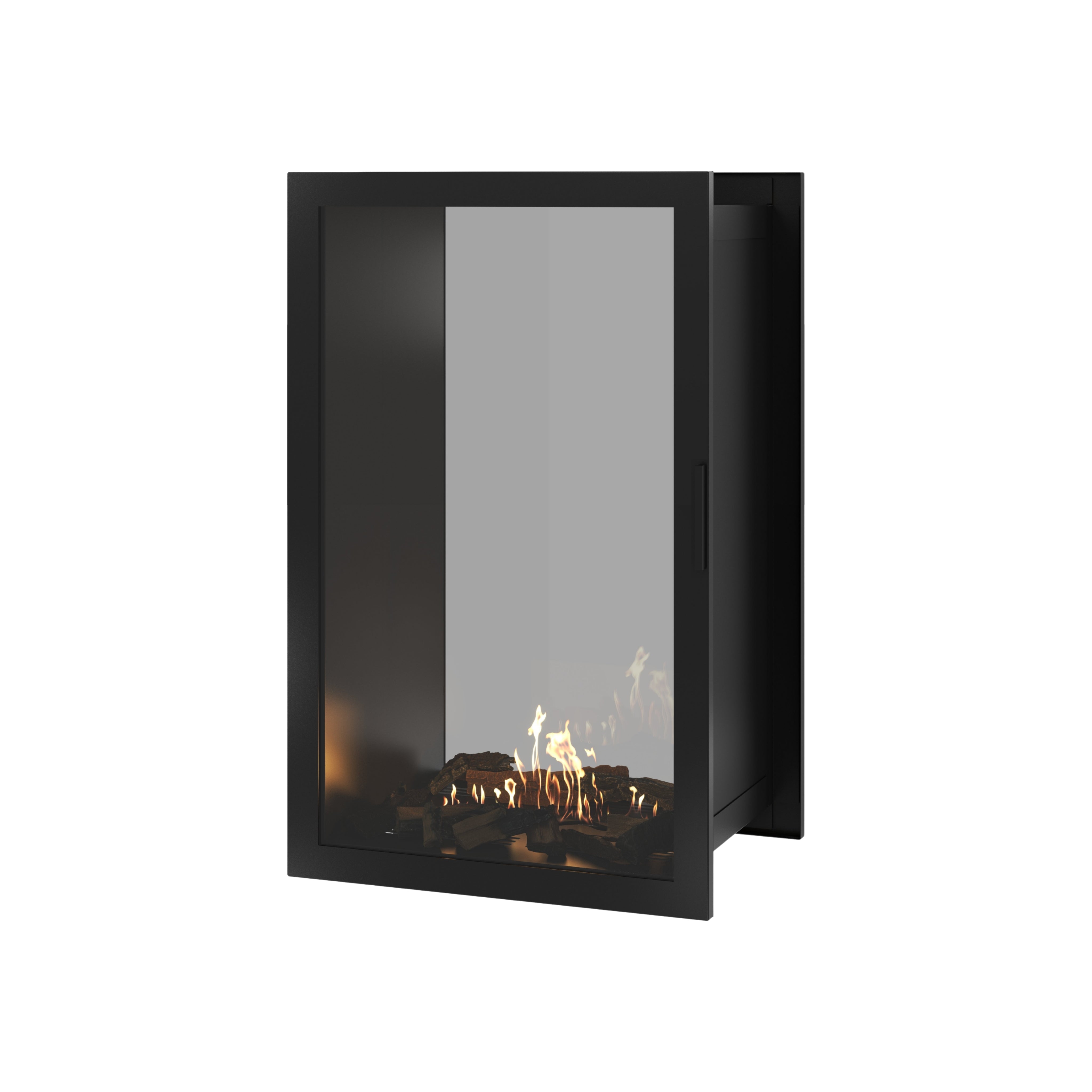Image of Fame Vertical See-Through Fireplace Full Glass 70 x 100 cm