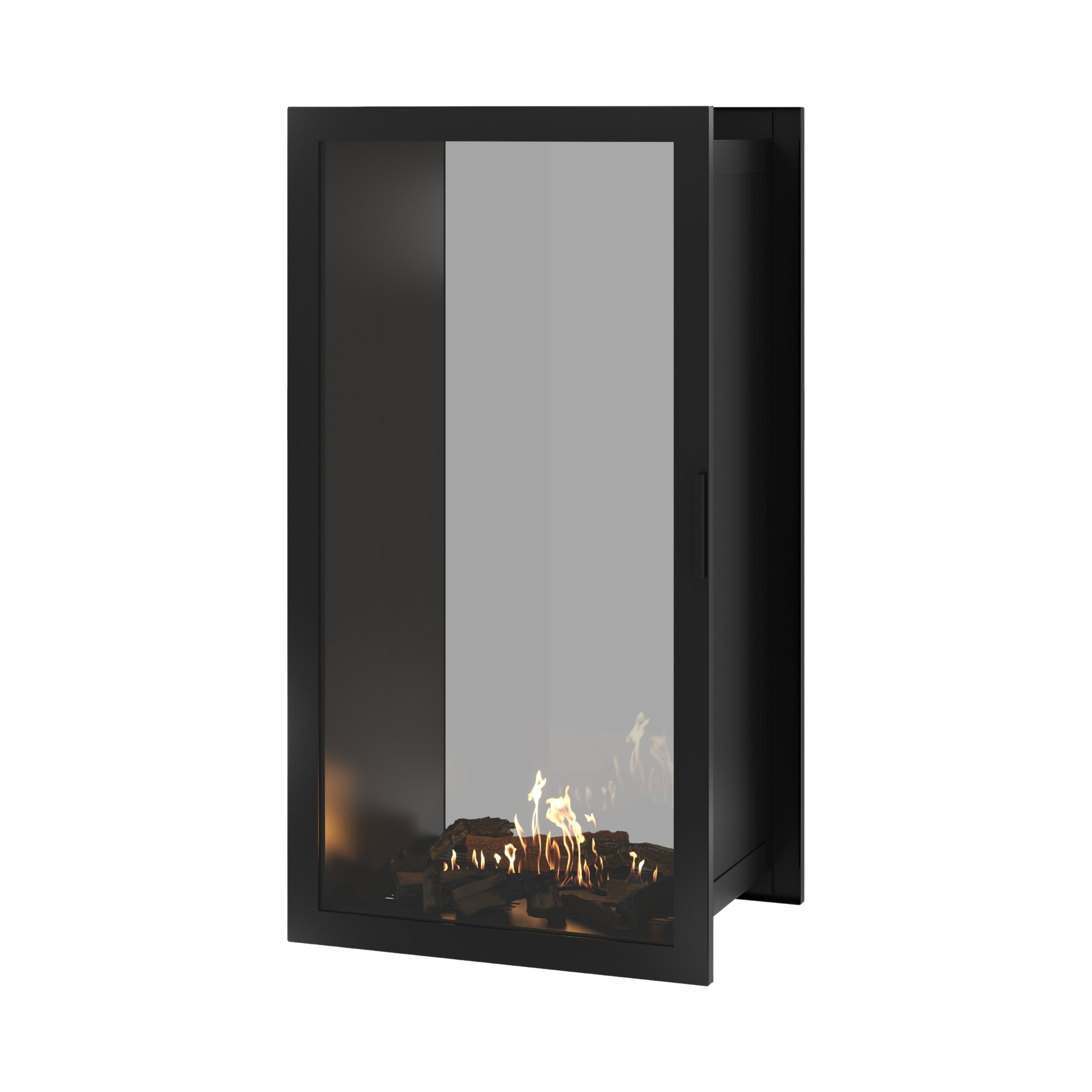 Image of Fame Vertical See-Through Fireplace Full Glass 70 x 140 cm