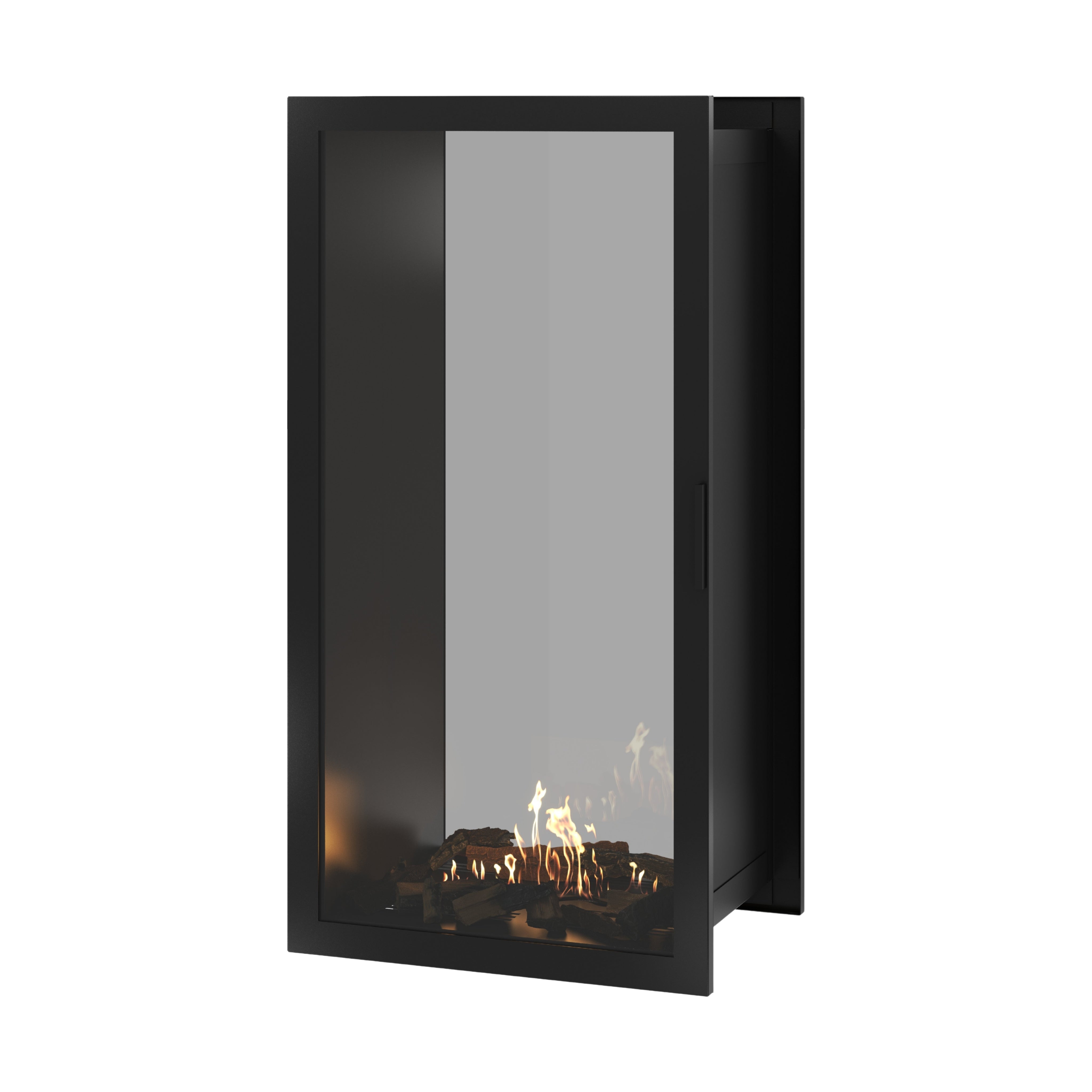 Image of Fame Vertical See-Through Fireplace Full Glass 70 x 160 cm