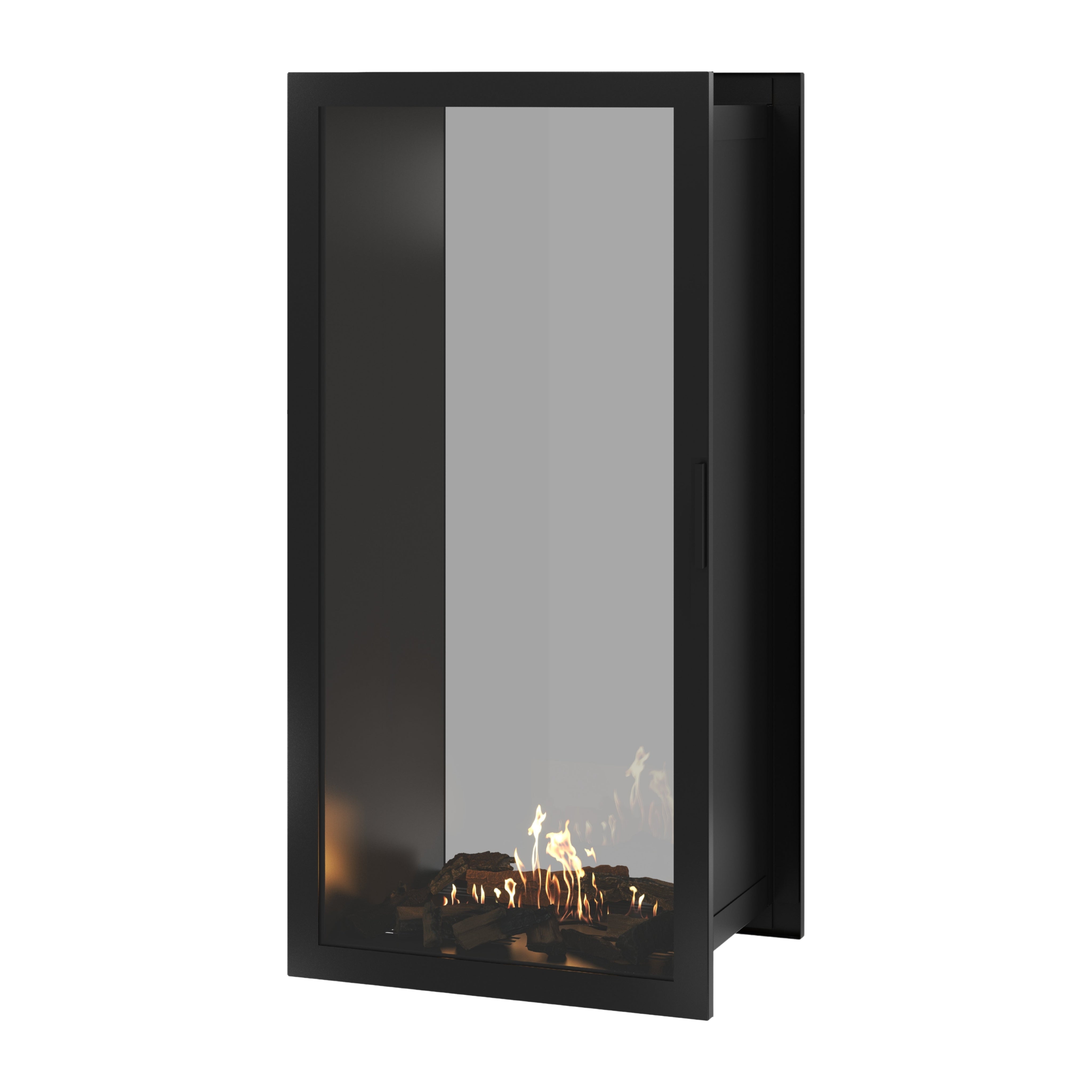 Image of Fame Vertical See-Through Fireplace Full Glass 70 x 180 cm