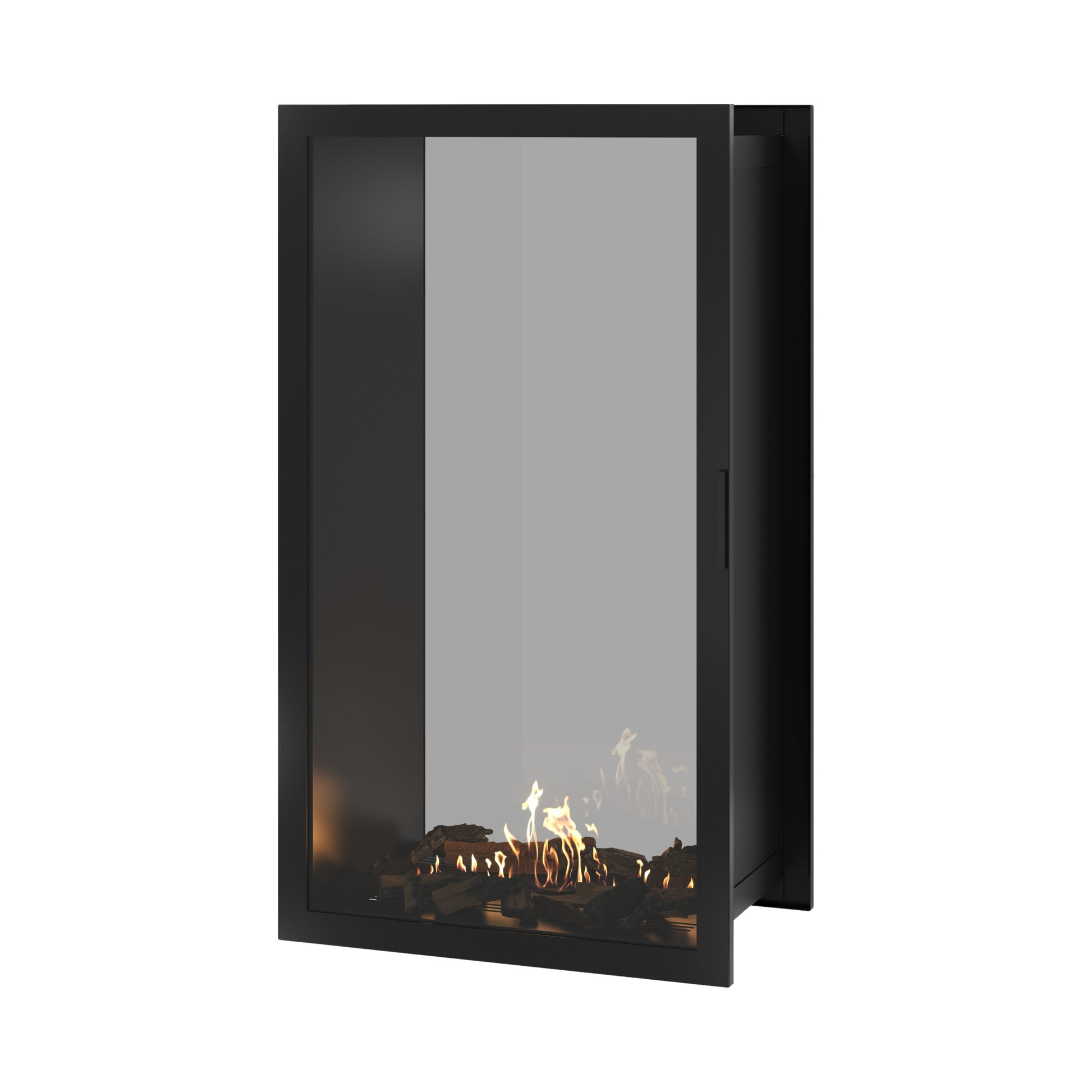 Fame Vertical See-Through Fireplace Full Glass 80 x 140 cm