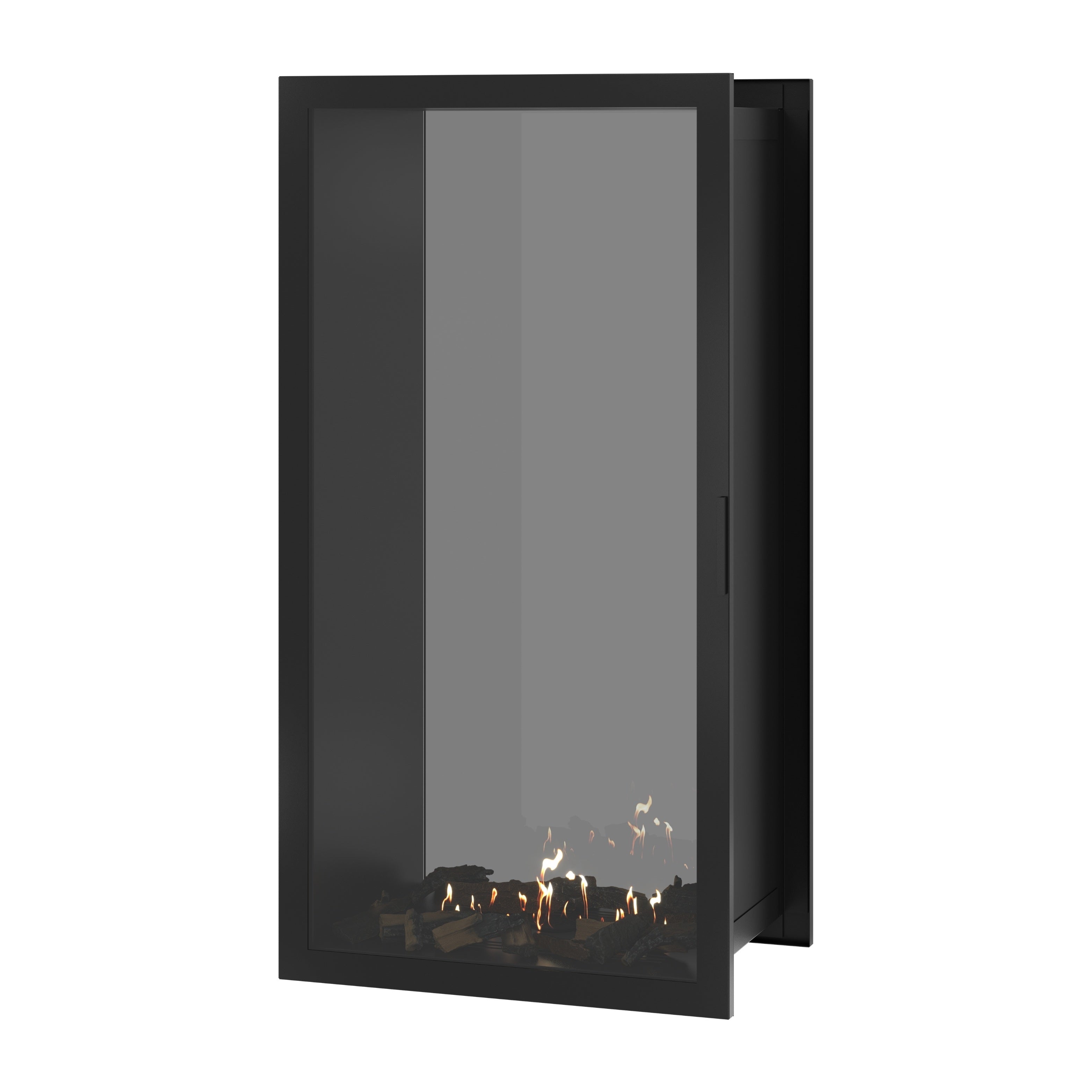 Image of Fame Vertical See-Through Fireplace Full Glass 80 x 180 cm