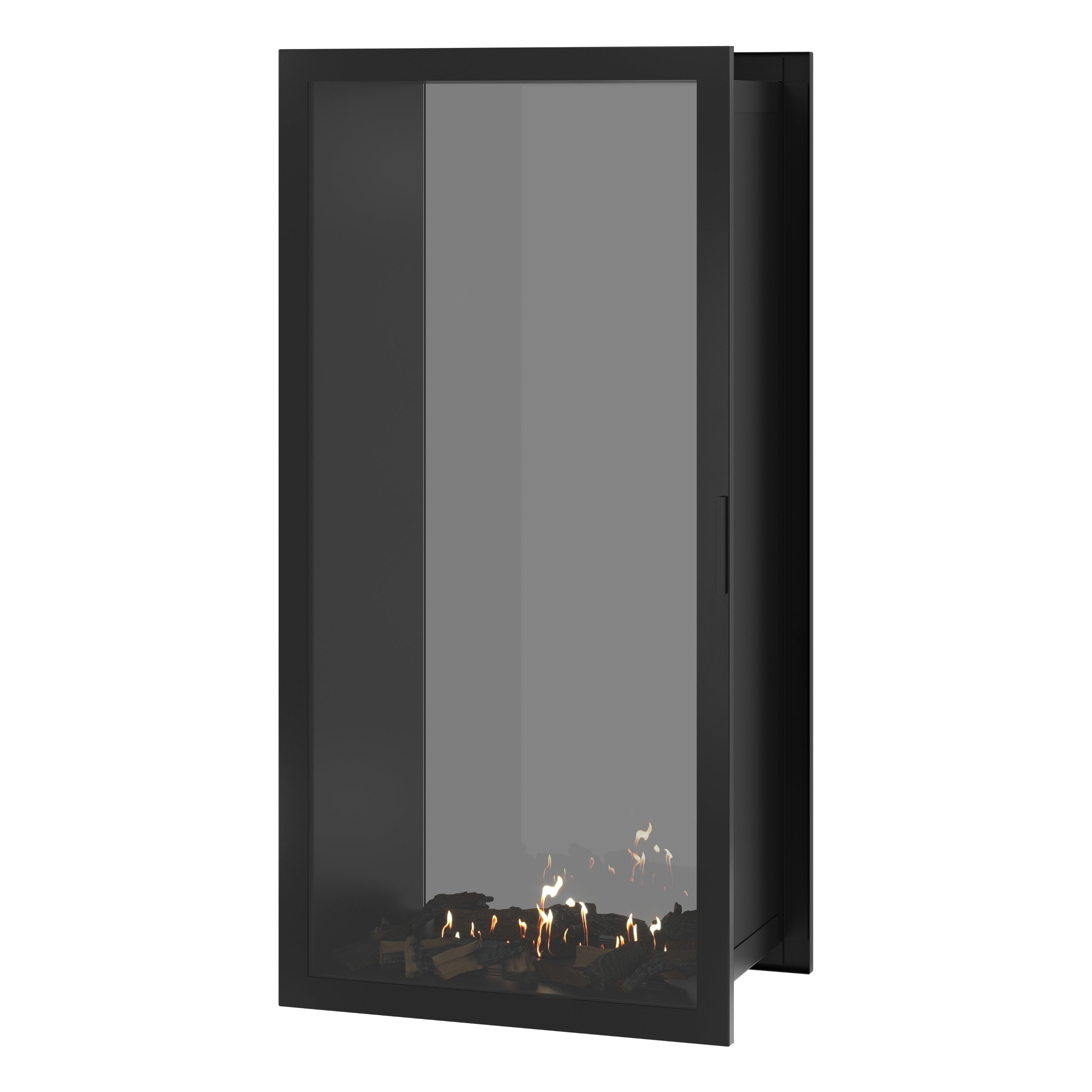 Image of Fame Vertical See-Through Fireplace Full Glass 80 x 200 cm